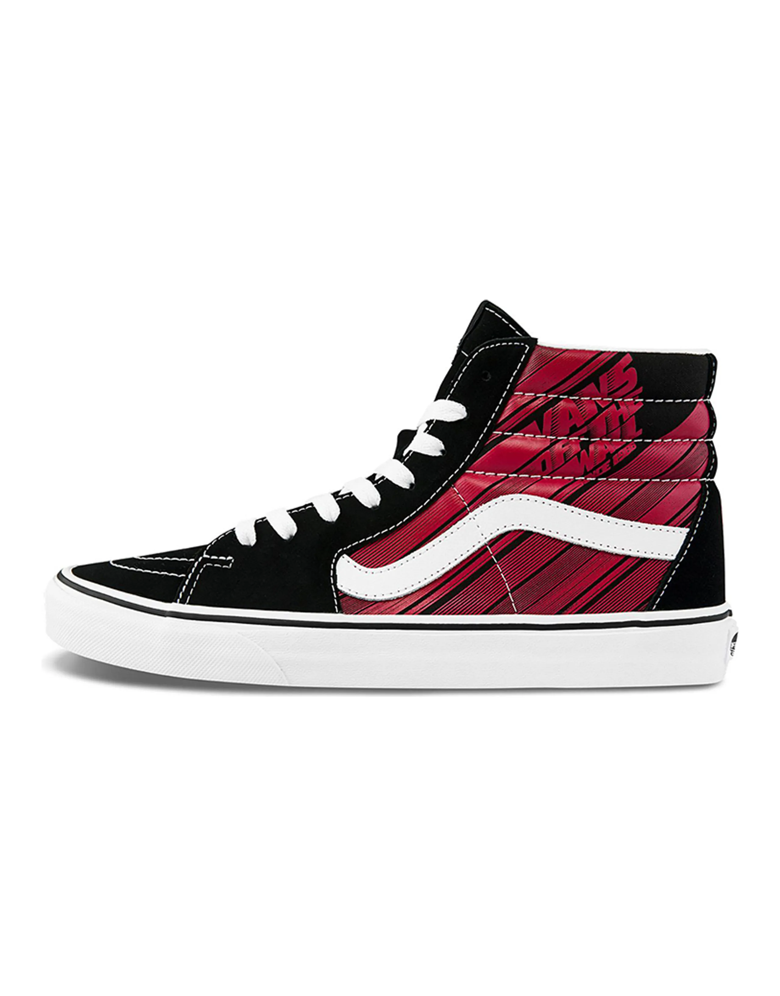 Vans SK8 Hi Retro Casual Skate Shoes Unisex Black Red