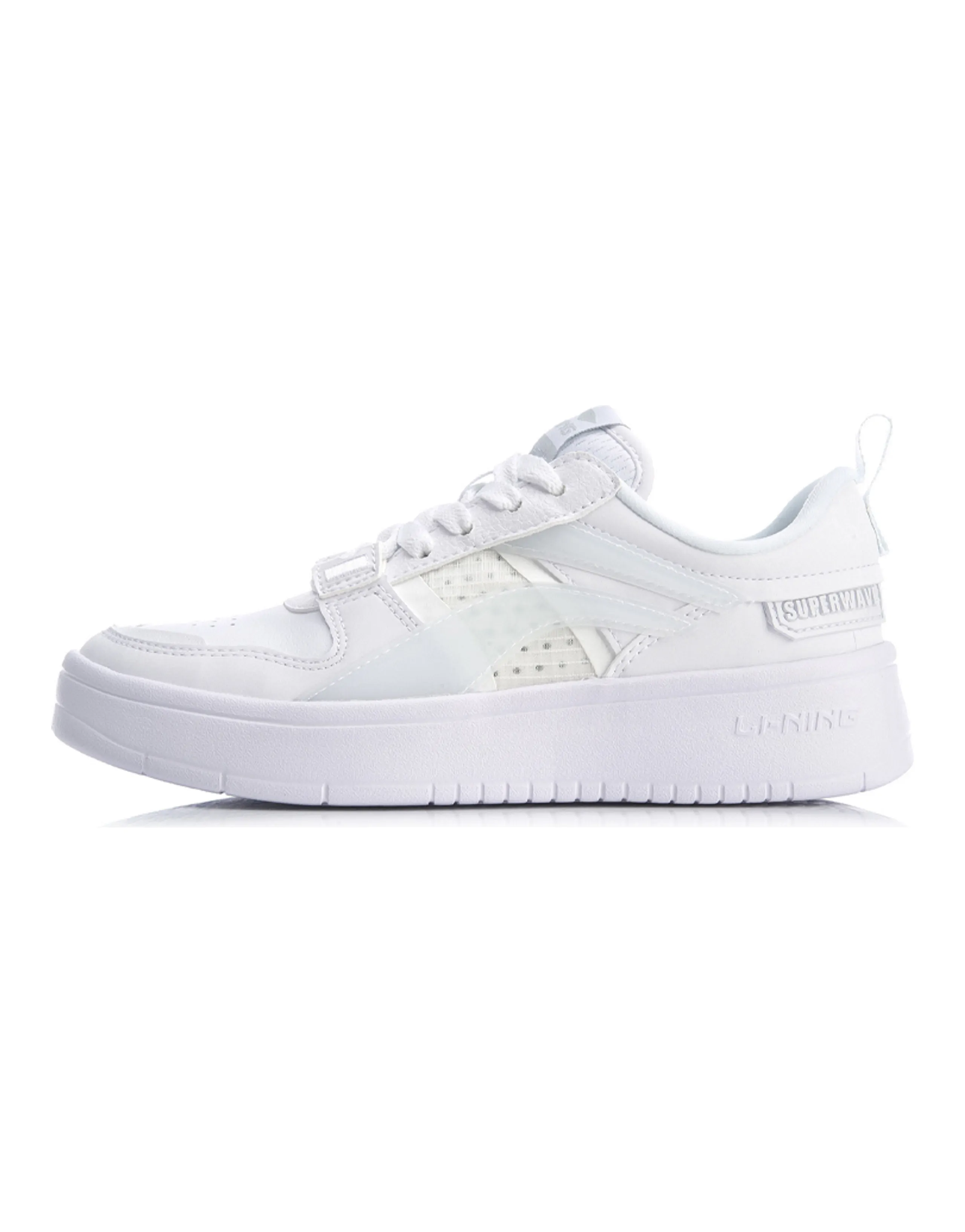LiNing Wave Superwave Lite Anti-Slip Wear-Resistant Lightweight Breathable Low-Top Skateboard Shoes Women's White