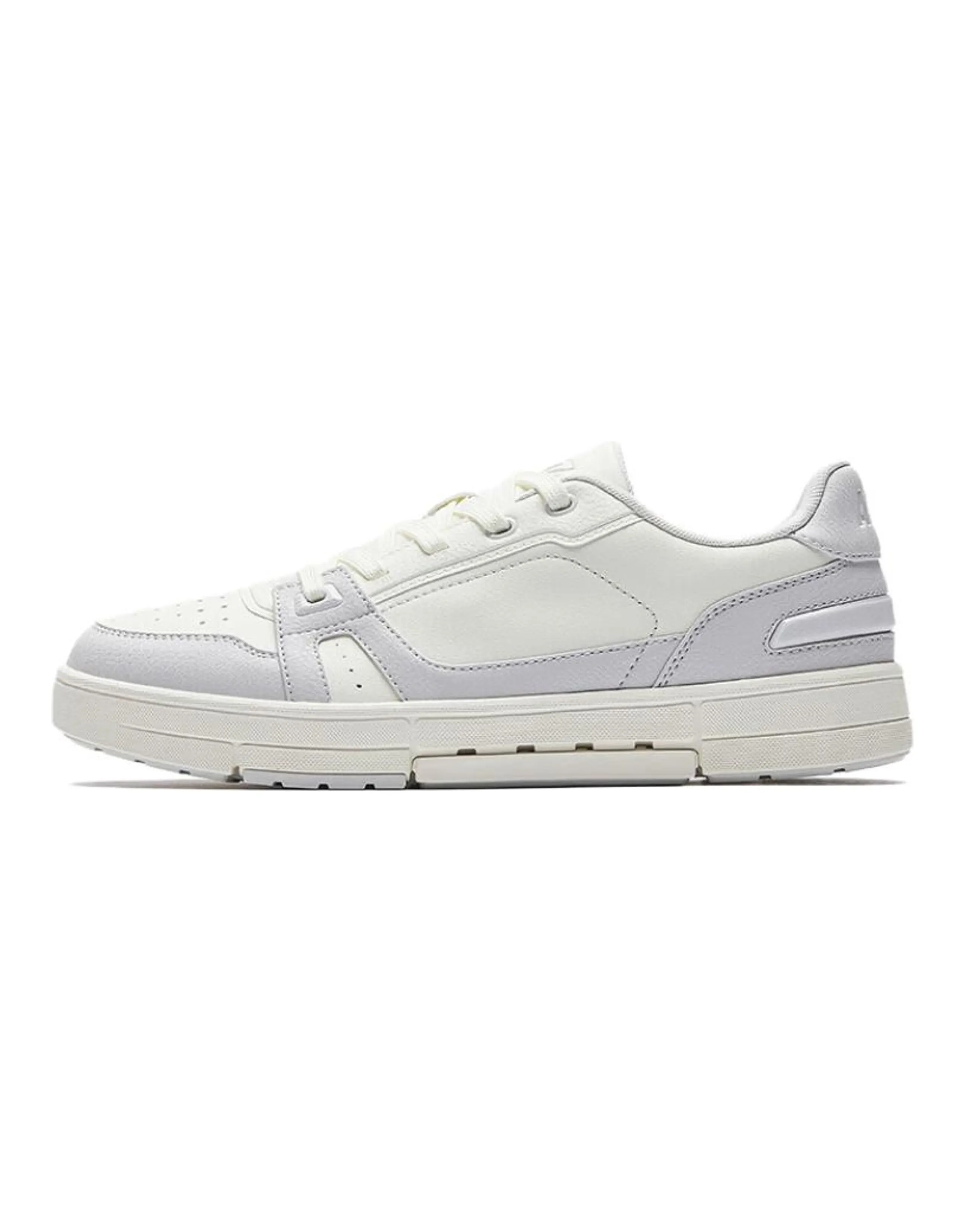 Anta Breath Comfort Trendy Breathable Slip-Resistant Low-Top Skate Shoes Women's White Grey