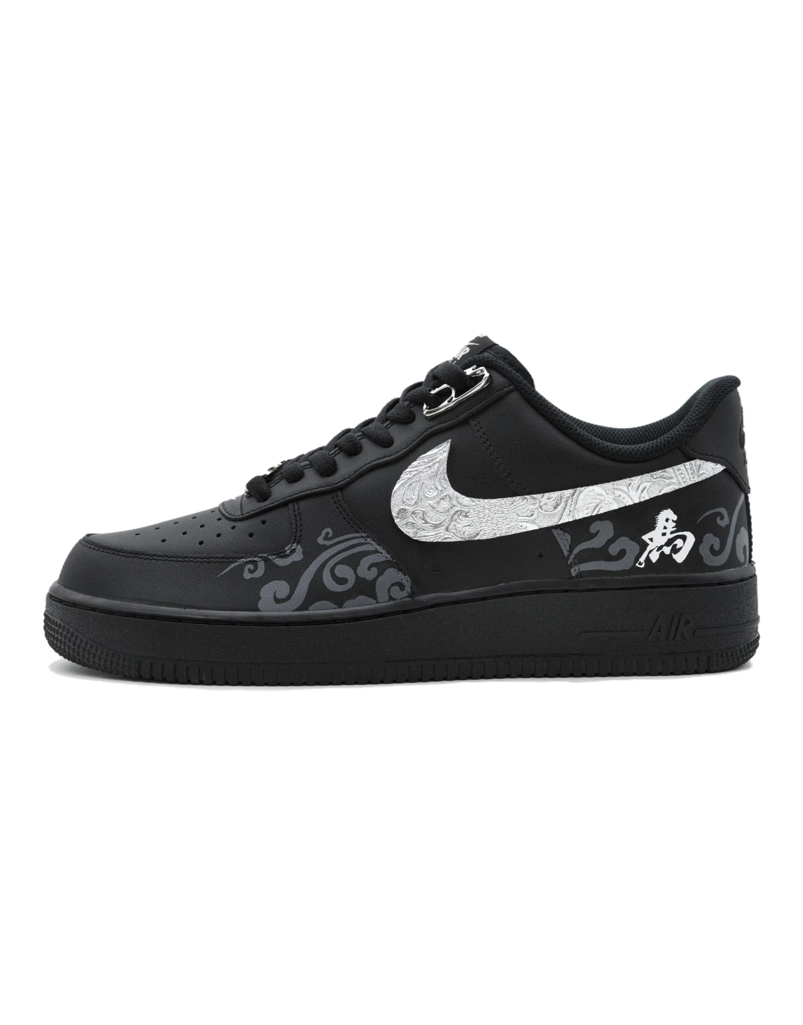 Nike Air Force 1 'Galloping Clouds' Custom Sneakers Leather Classic Versatile Comfort Durable Low-Top Skate Shoes Unisex Black