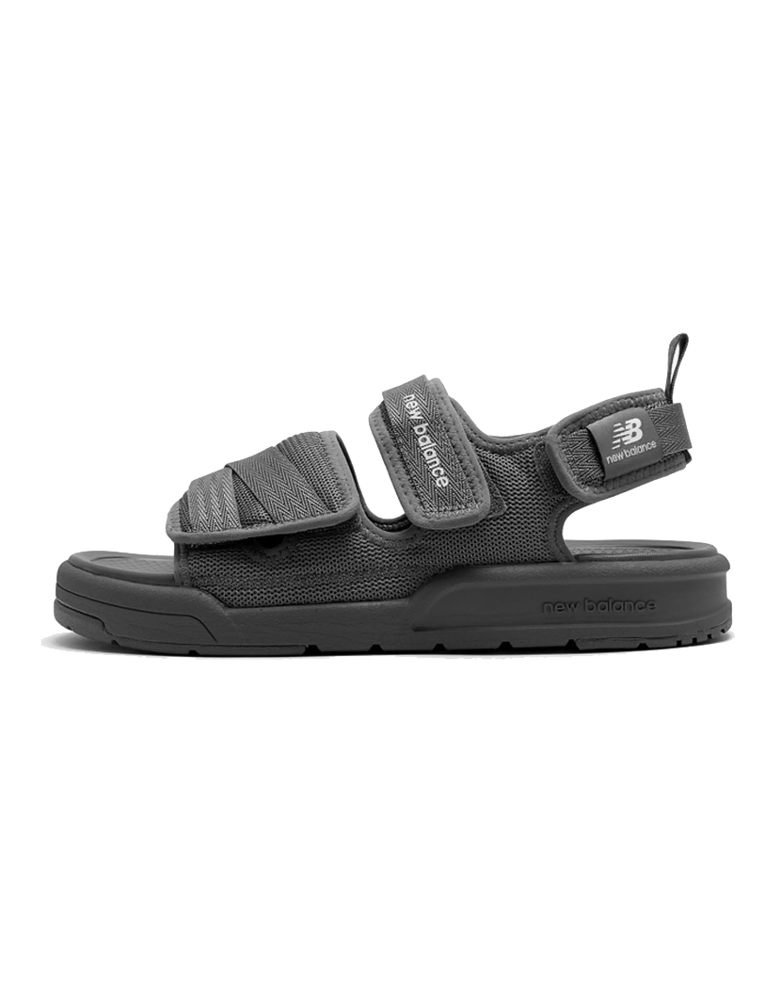 New Balance 3206 Series Velcro Open Toe Flat Heel Sports Dark Grey Sandals 'Dark Gray White'