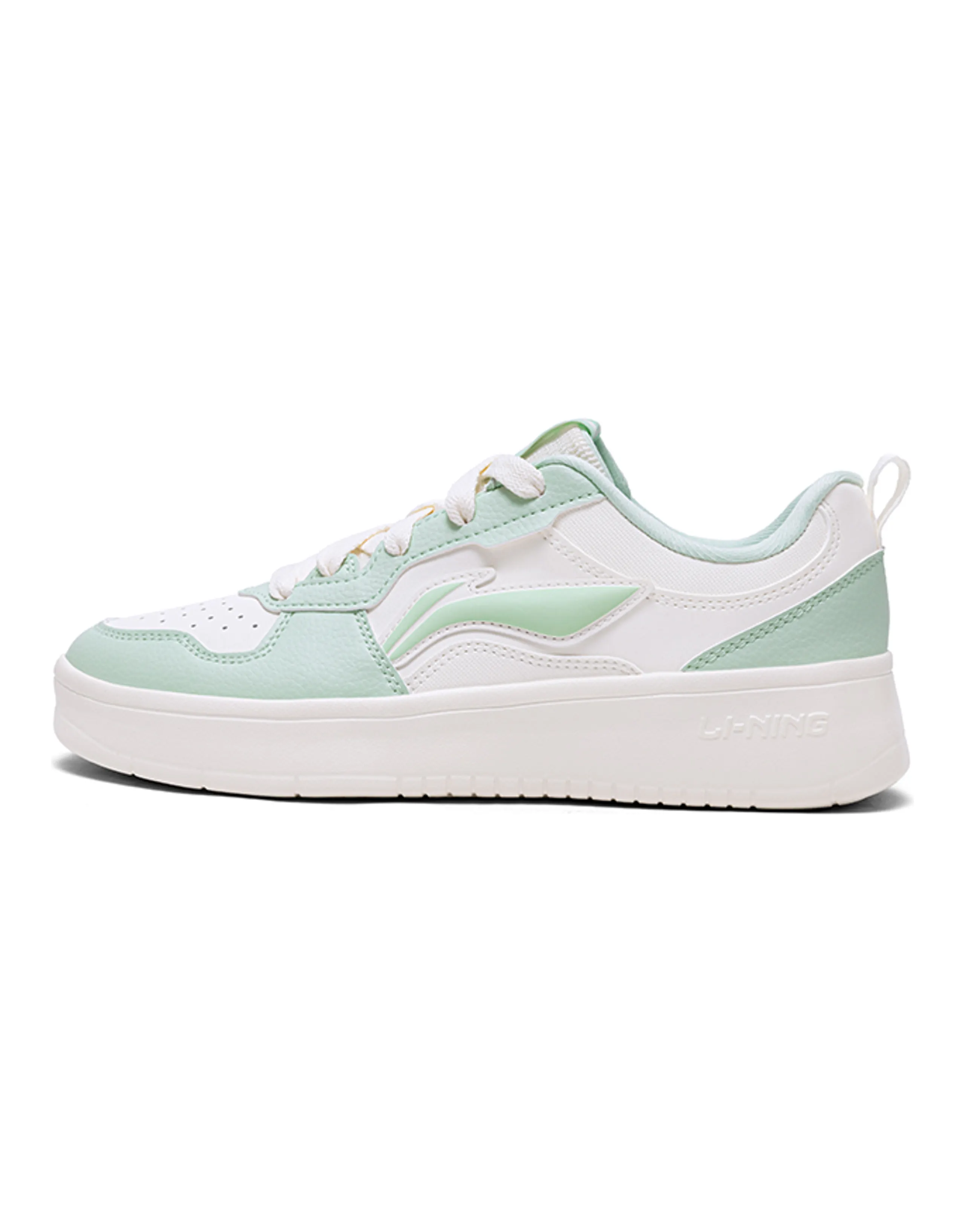 LiNing Chuyun Fashion Comfortable Versatile Slip-Resistant Lightweight Breathable Low-Top Sneakers Women's Beige White Green