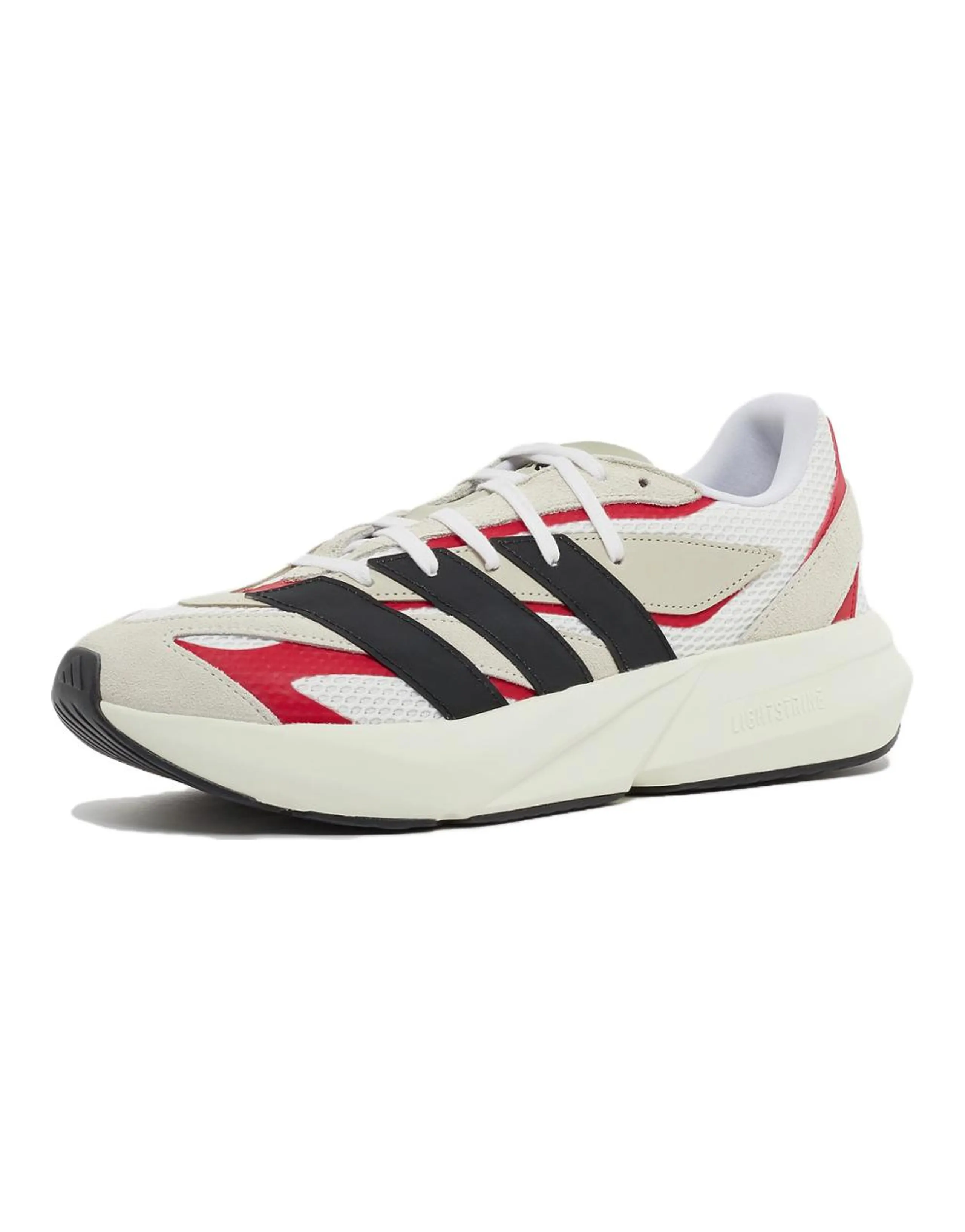 Adidas LIGHTBLAZE Cushioning Wear-Resistant Low-Top Running Shoes Men's White Red Black