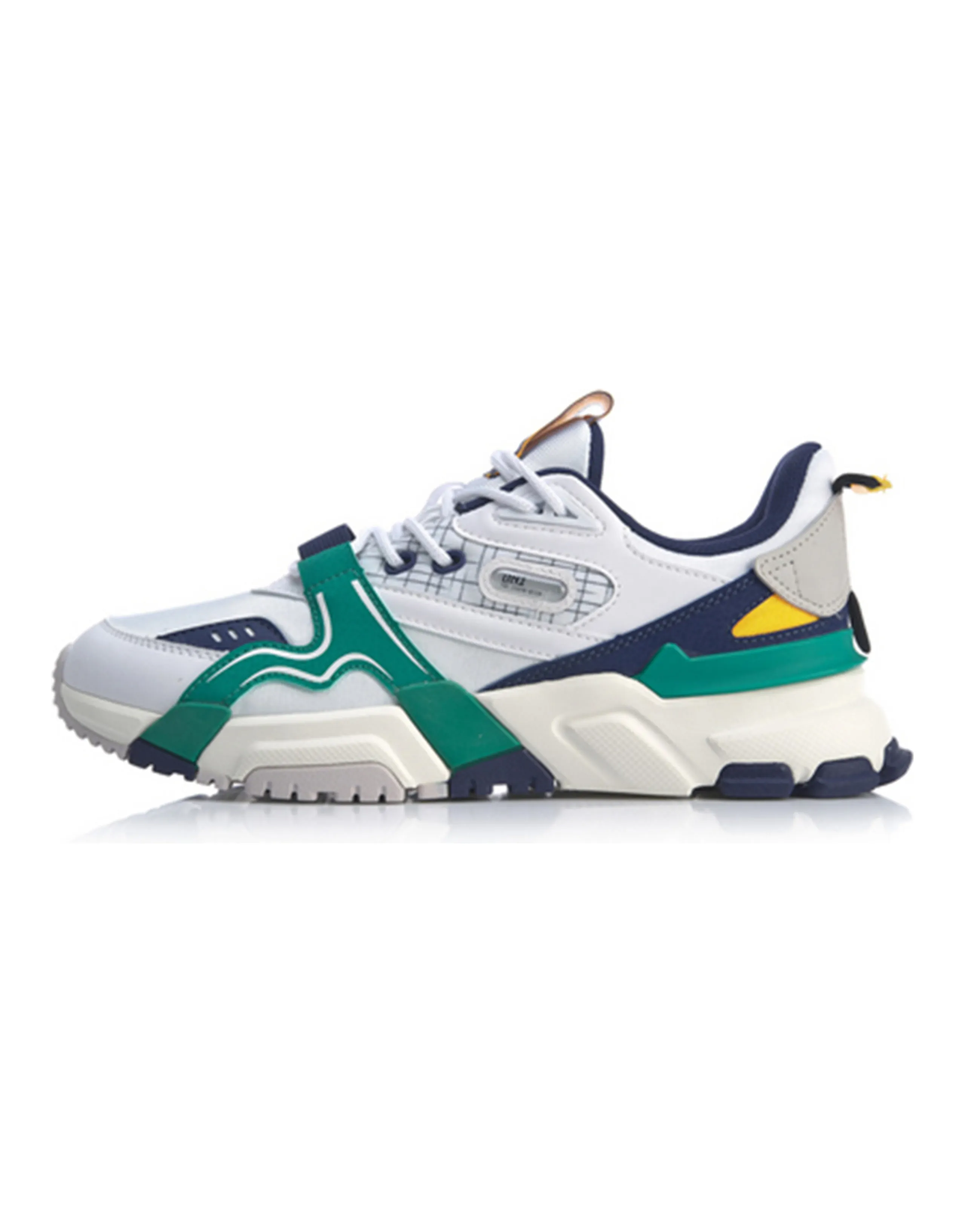 LiNing 001 Journey Durable Breathable Low-Top Sports Casual Shoes White Green Blue
