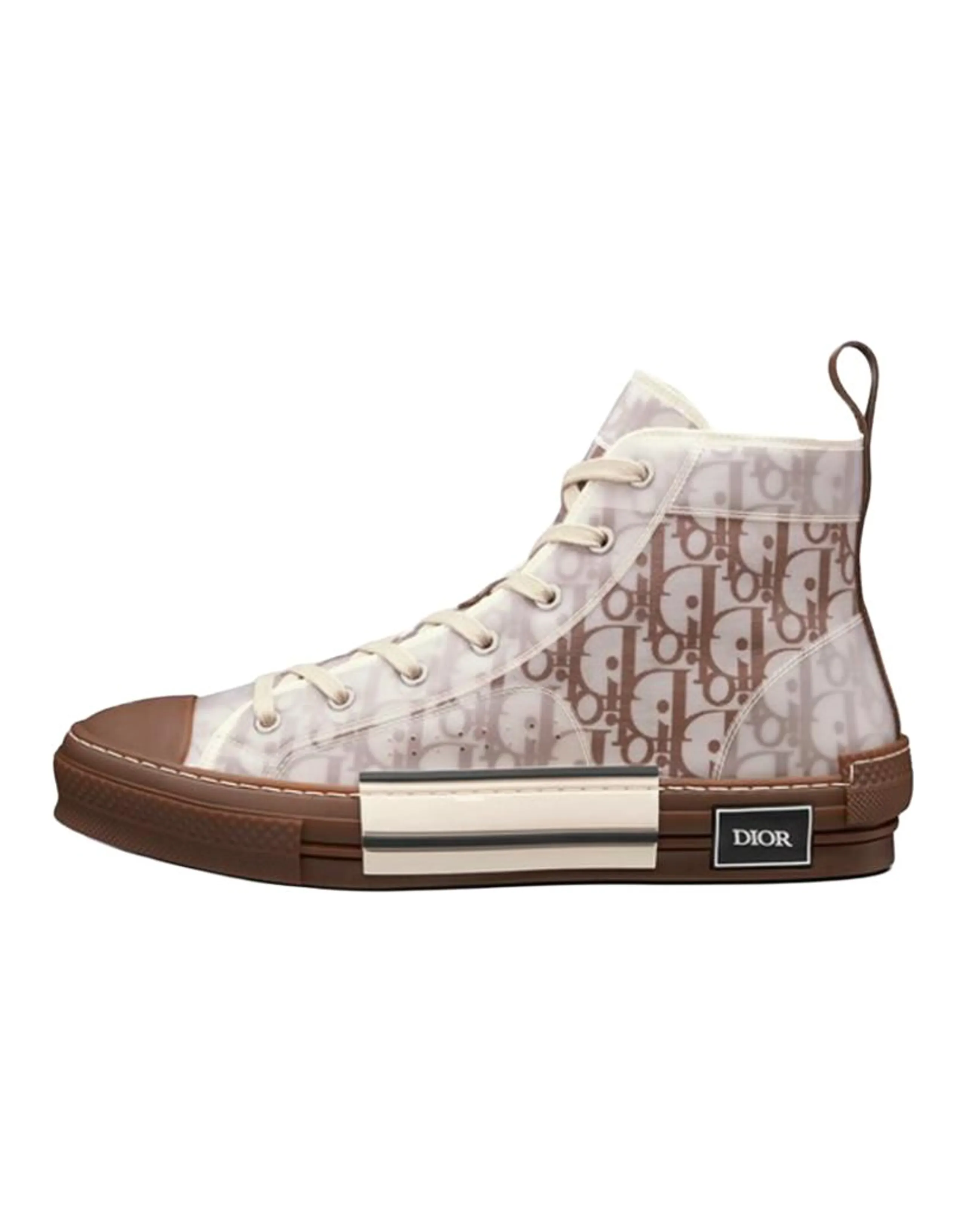 DIOR B23 High Top Coffee White DIOR Oblique