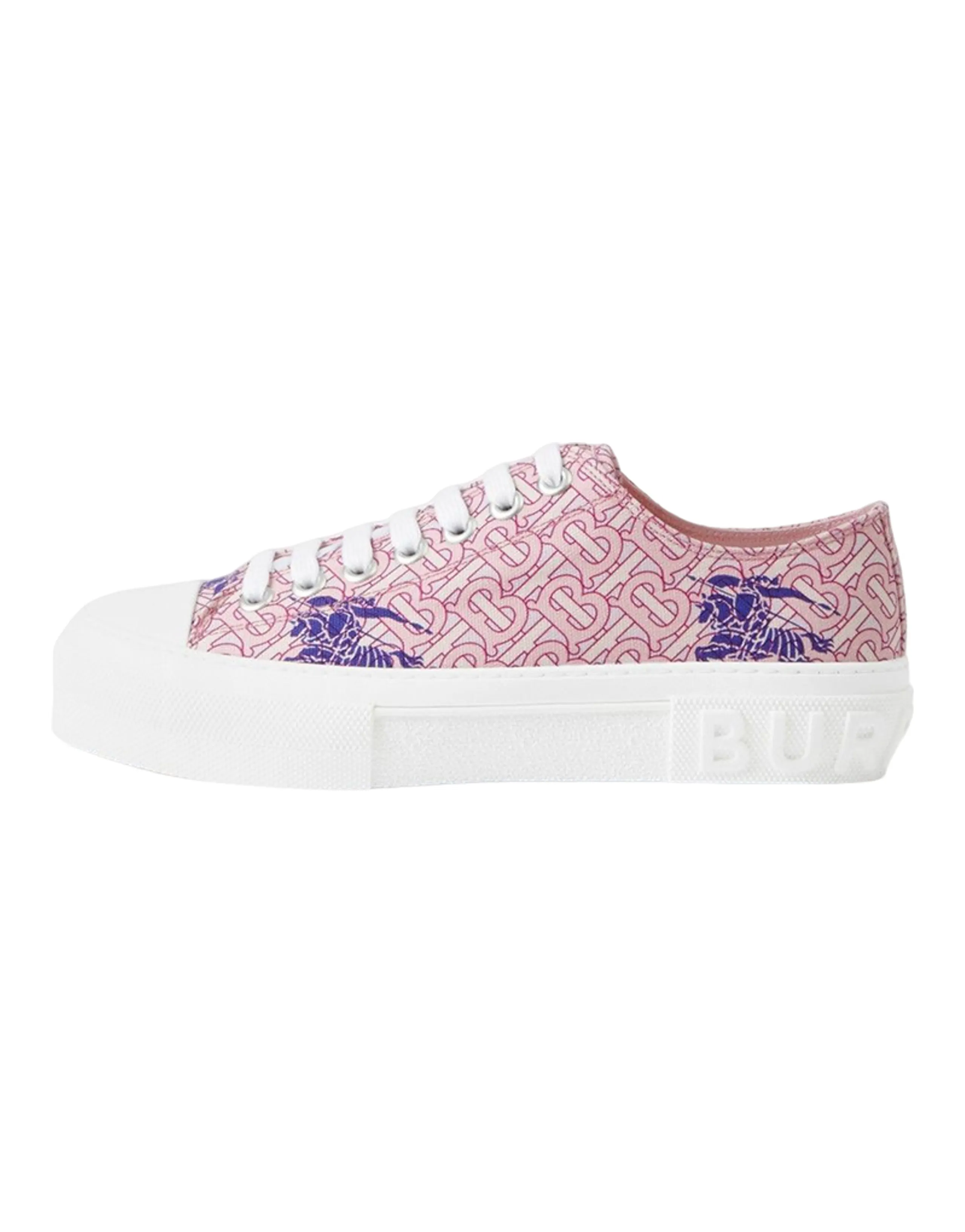 Burberry EKD Monogram Pattern Flatform Pink Women's