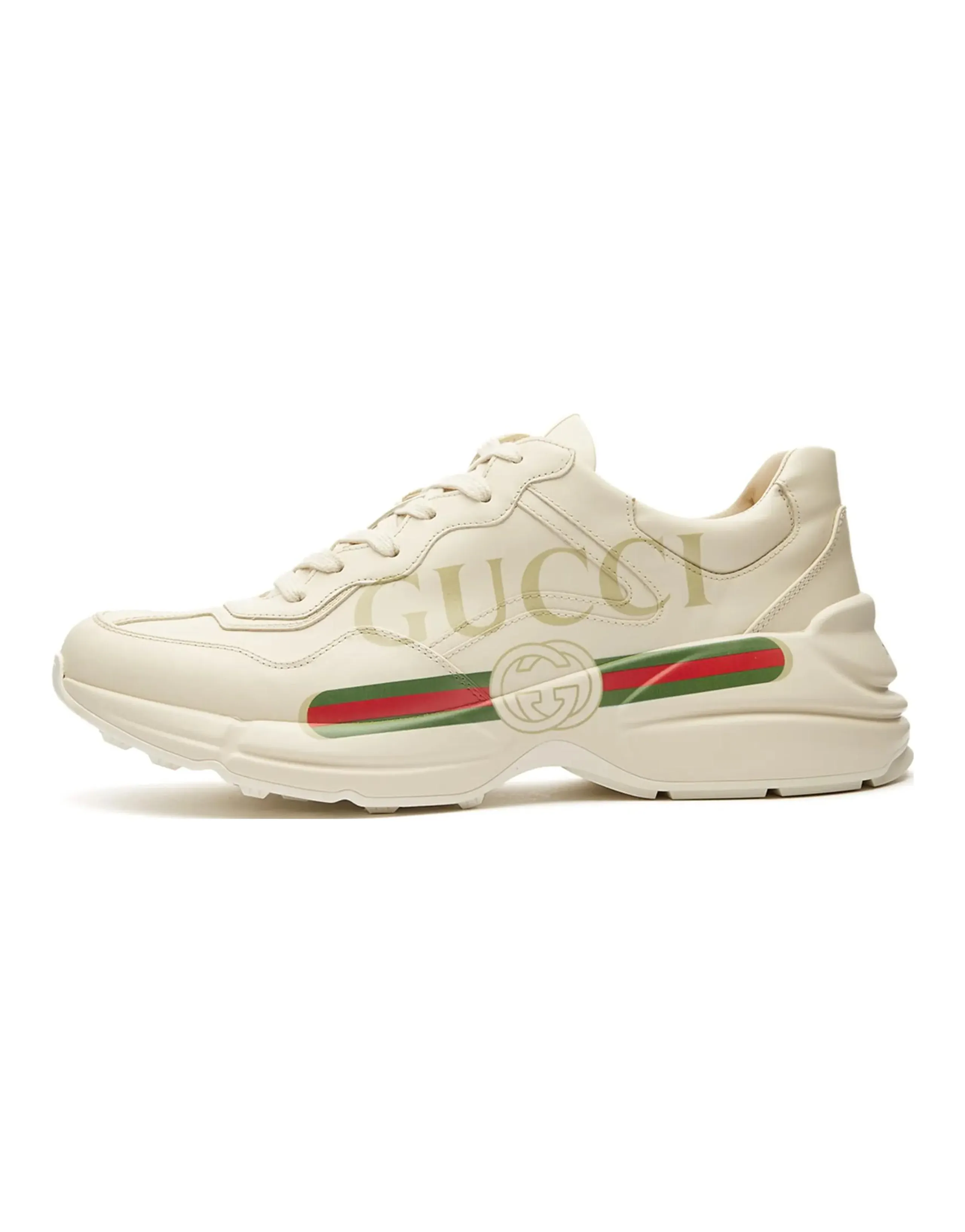 GUCCI Rhyton GUCCI Logo Leather Sneakers