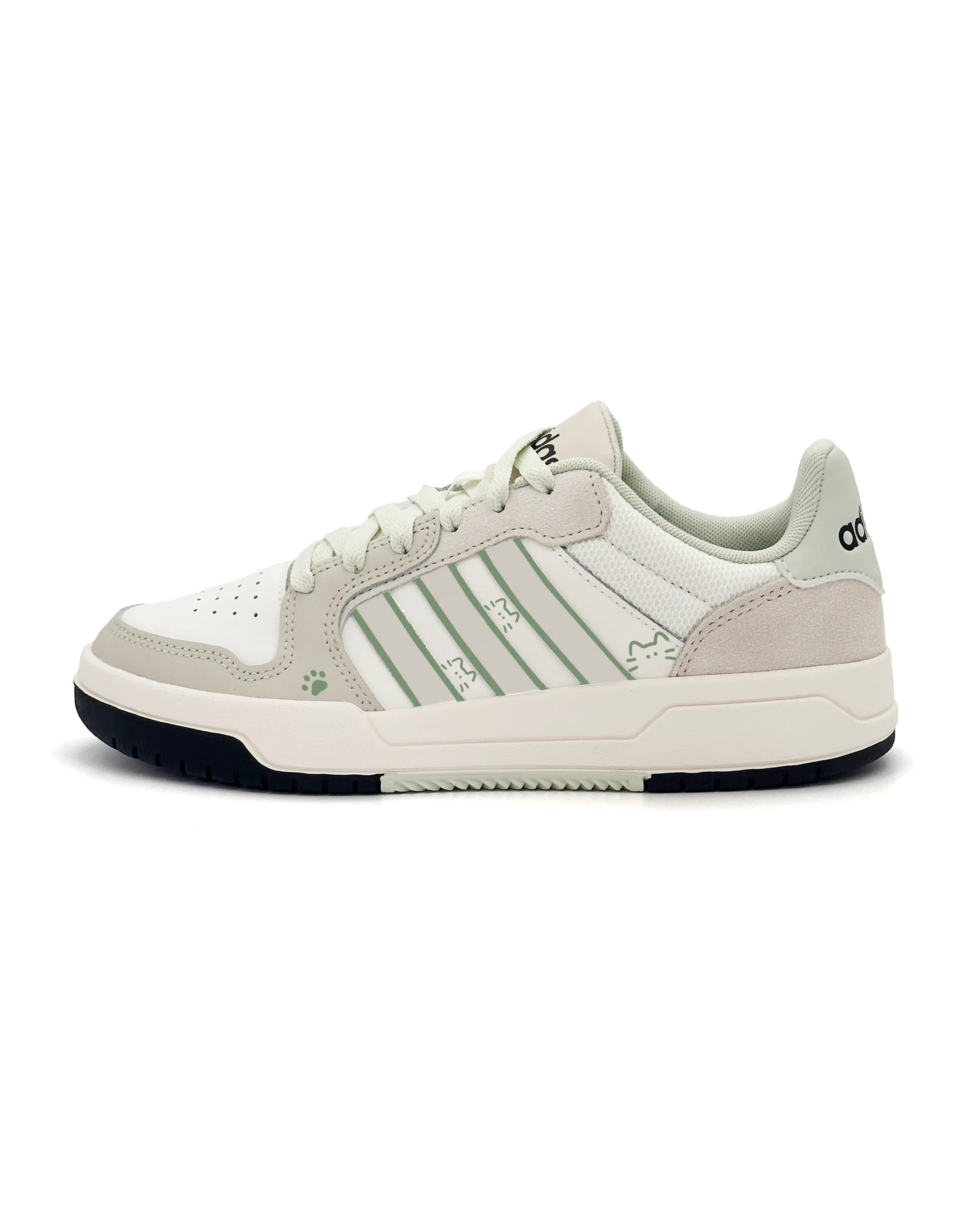 adidas ENTRAP Low-Top Skate Shoes Unisex White-Green