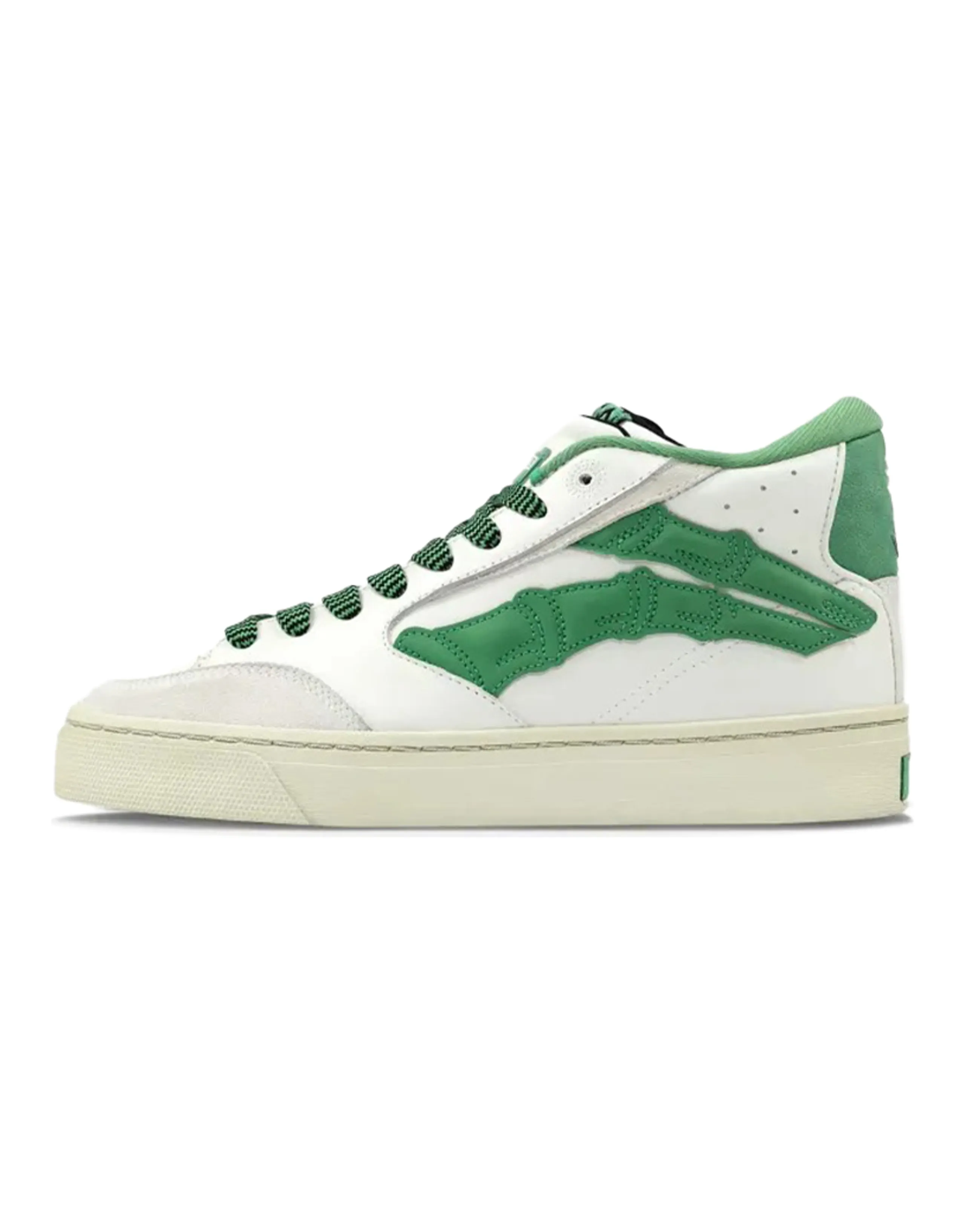 1807 X LINING Do Not Enter The River Skateboard Shoes Men High-Top White/Green