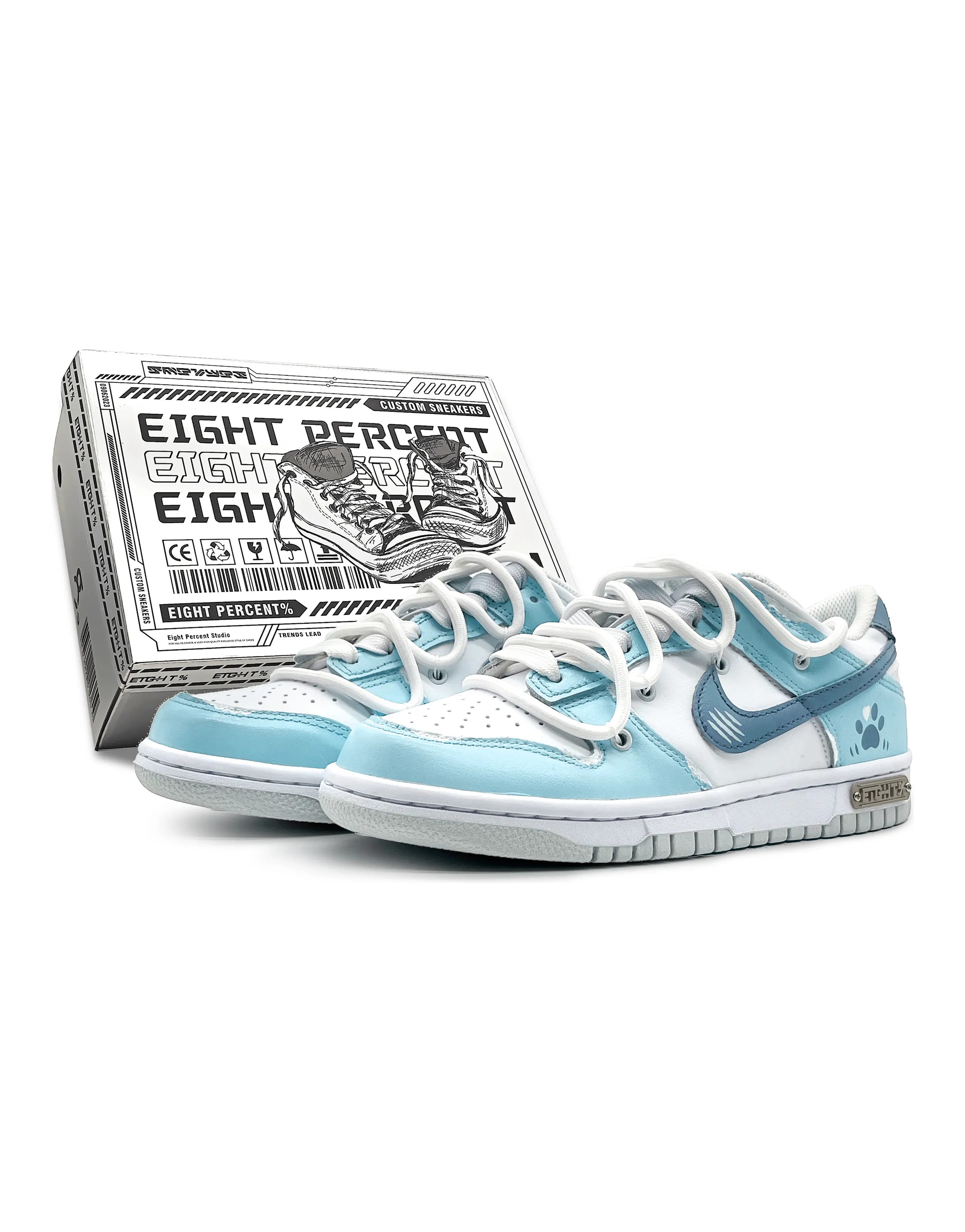 Nike Dunk 'Neutral Grey' Anti-Slip Wear-Resistant Low-Top Skateboard Shoes GS Blue Green