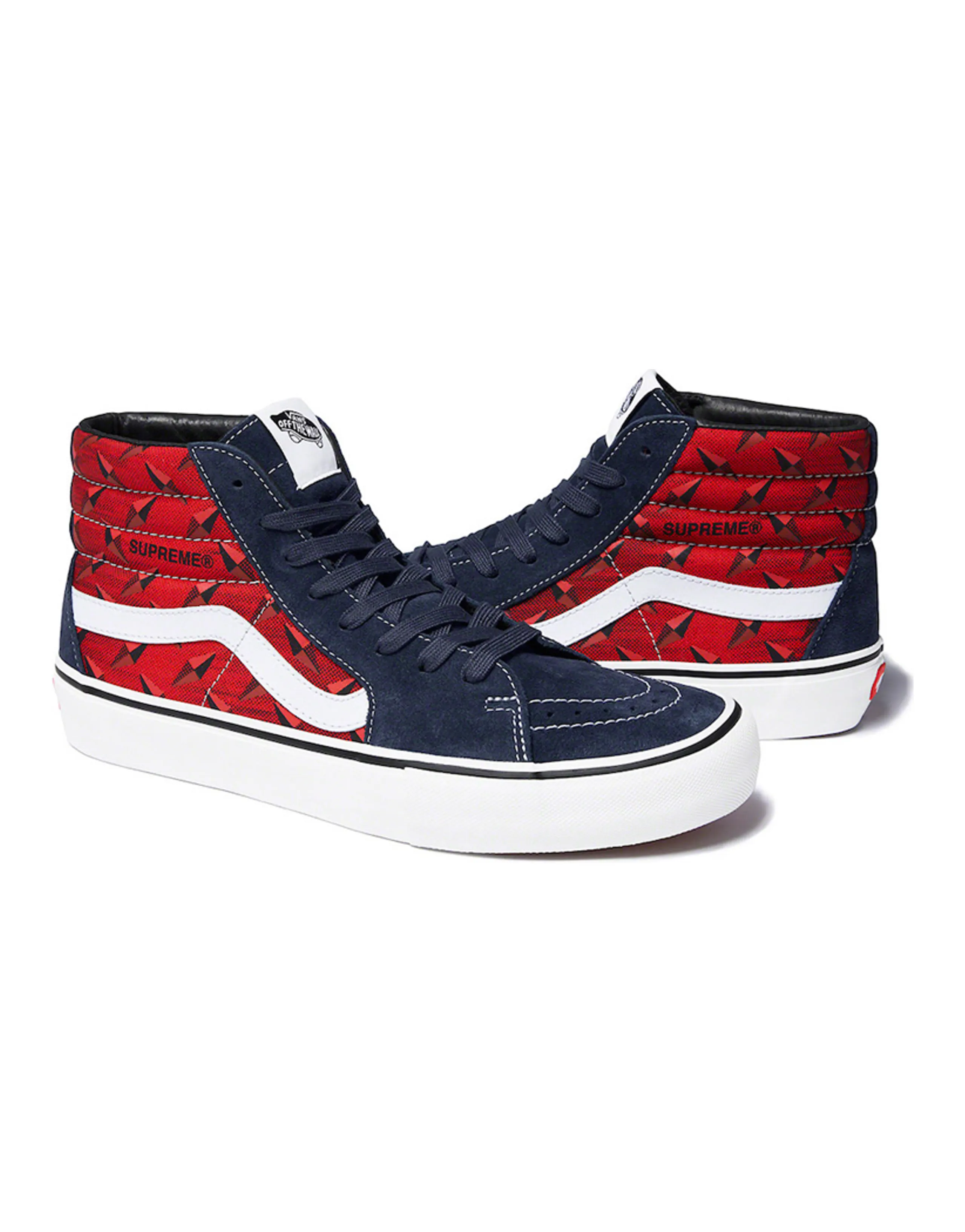 Sk8 Supreme X Vans Hi Pro 'Diamond Plate Navy Red'