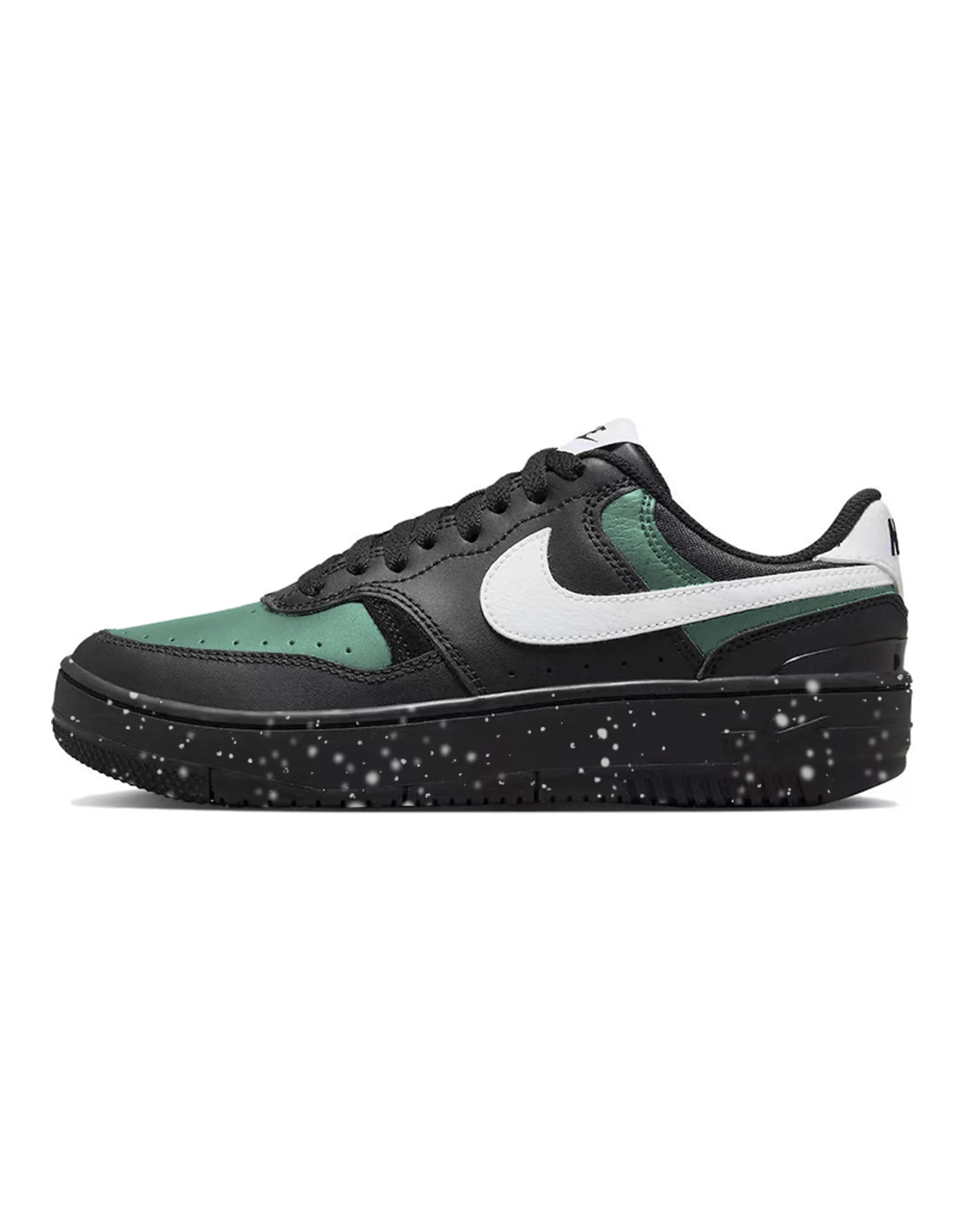 Nike Gamma Force Skateboard Shoes Women's Low-Top Black White Green