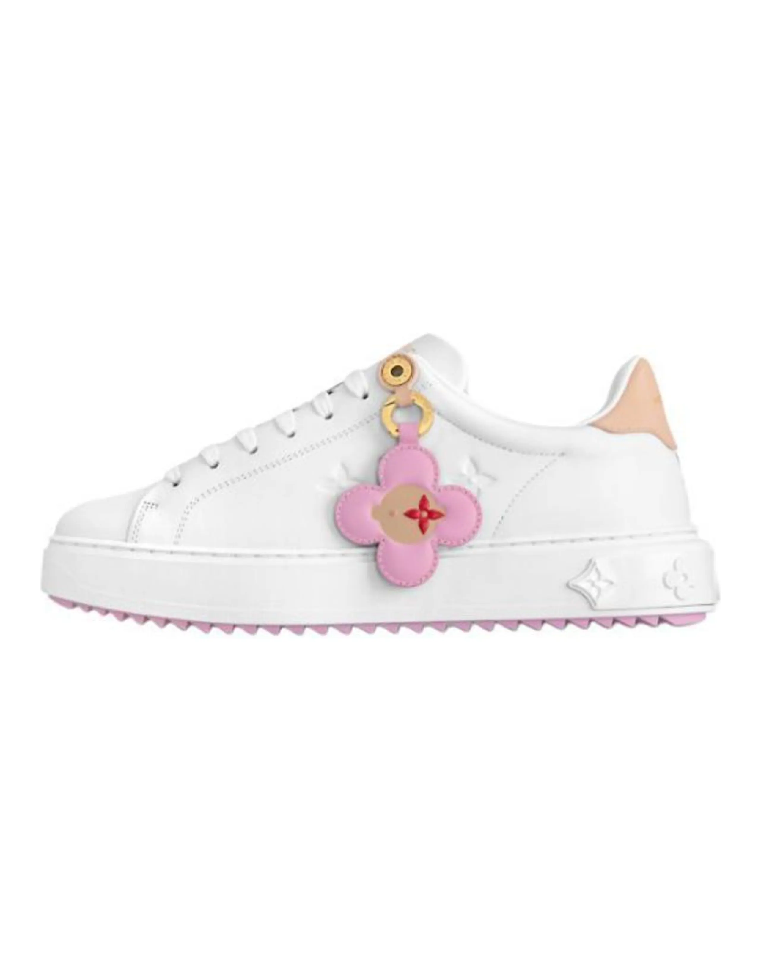 LOUIS VUITTON Time Out Low-Top Skateboard Shoes Women's White