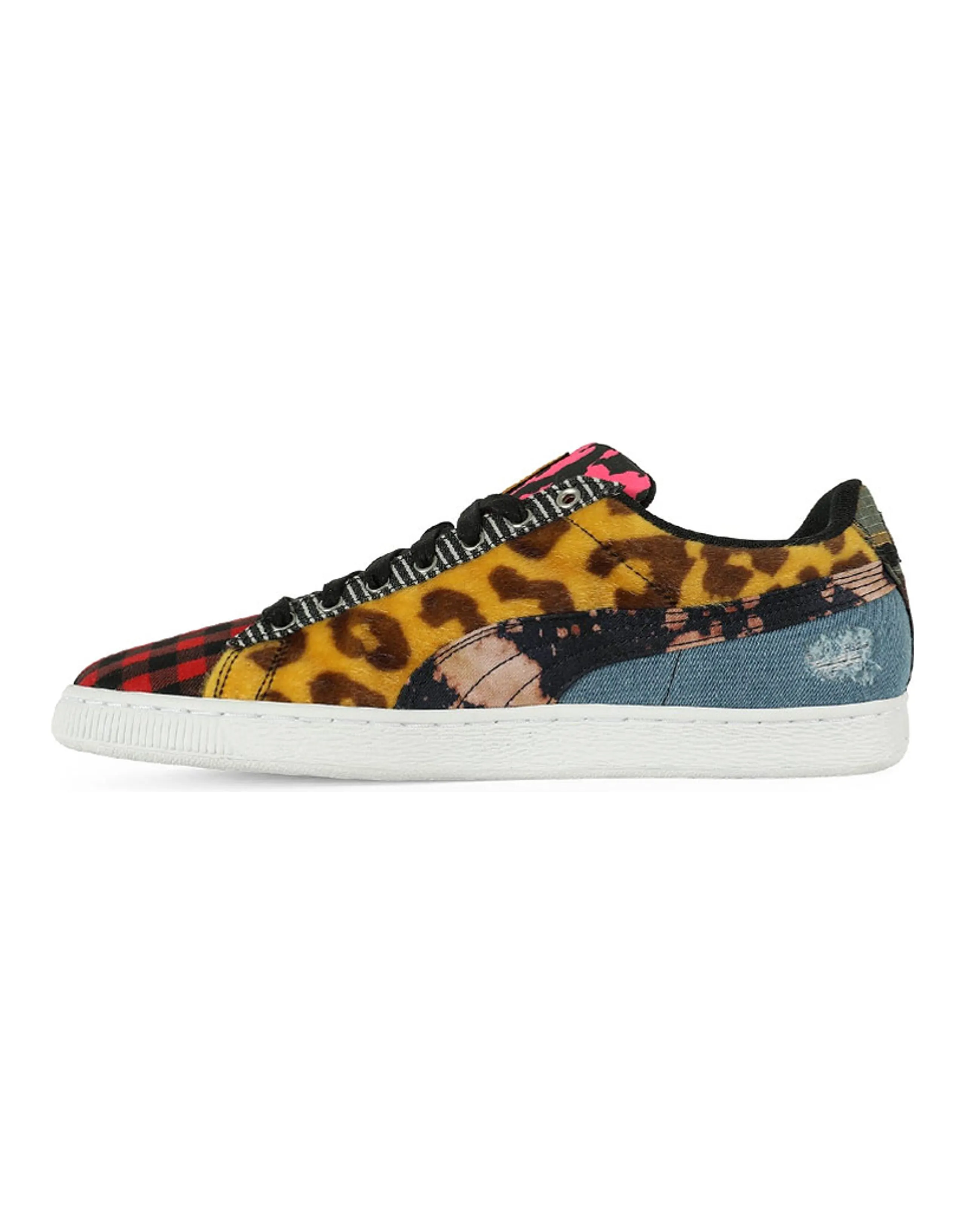 PUMA Court Culture Sneakers Black/White/Yellow/Red/Blue
