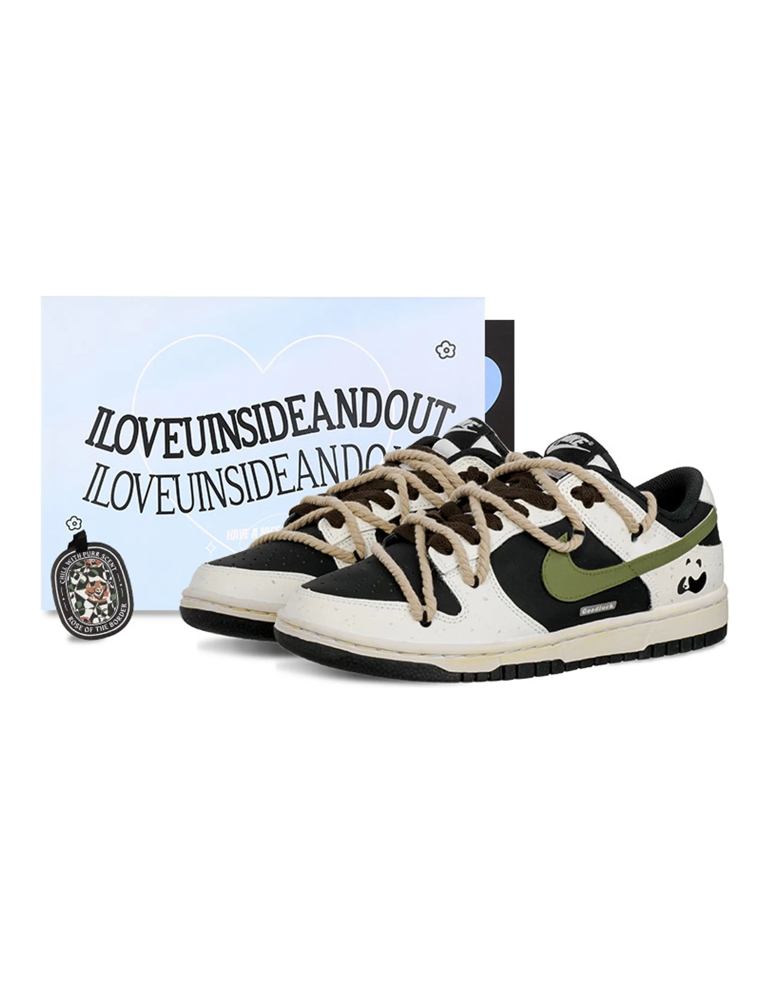 Nike Dunk Anti-Slip And Wear-Resistant Lightweight Low-Top Skateboard Shoes Men's Black White