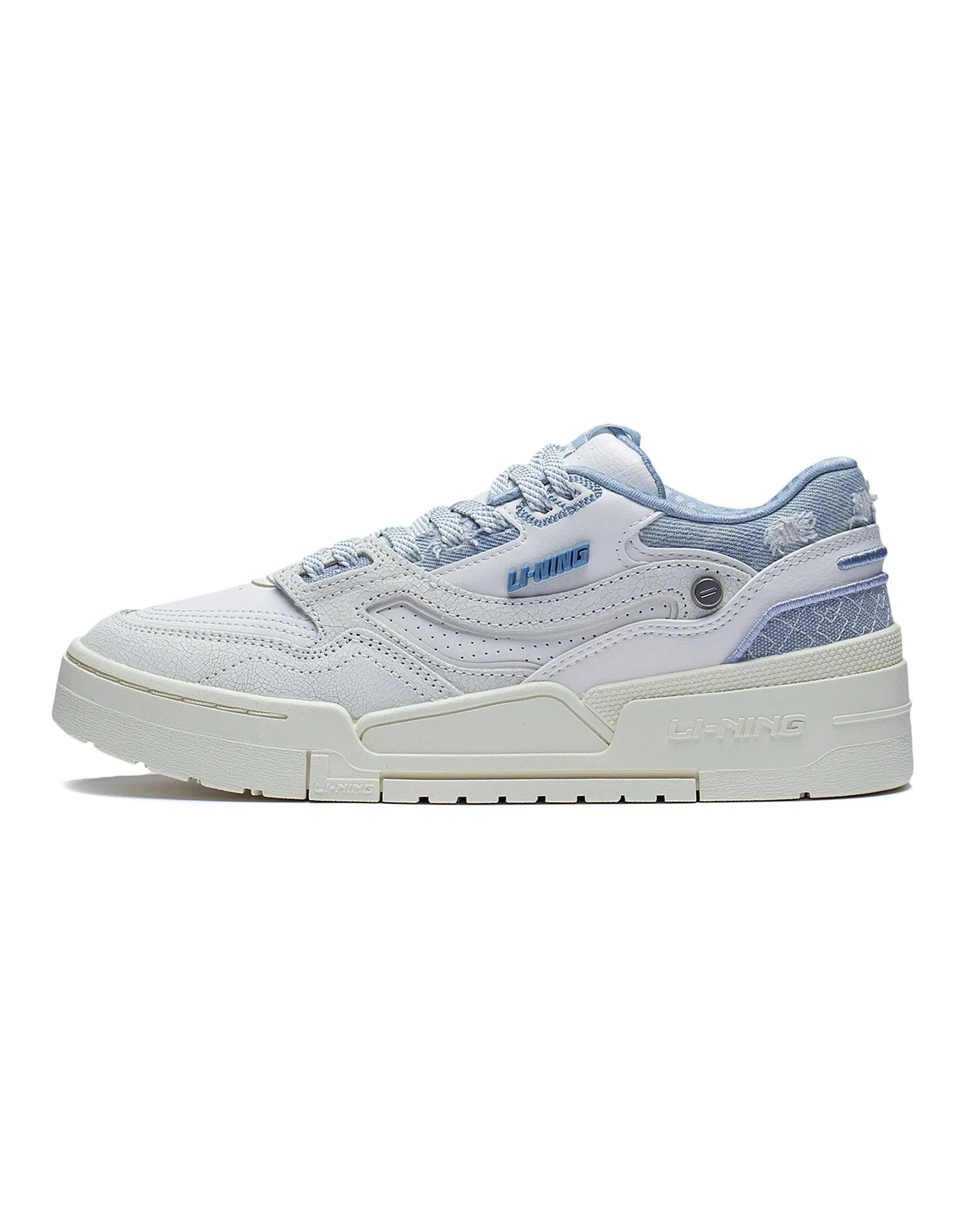 LiNing 001 BTC Btc Prm Durable Breathable Low-Top Skateboard Shoes Women's White Blue
