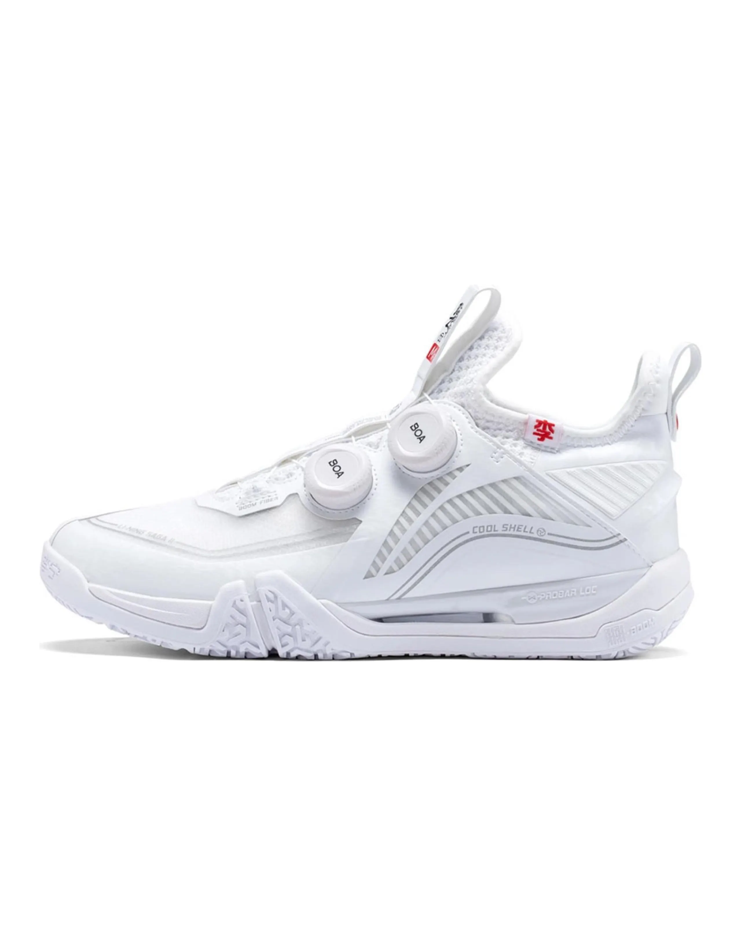LiNing Stick to the Ground Flight MAX Slip Resistant Abrasion Resistant Low top Badminton Shoes Men's White