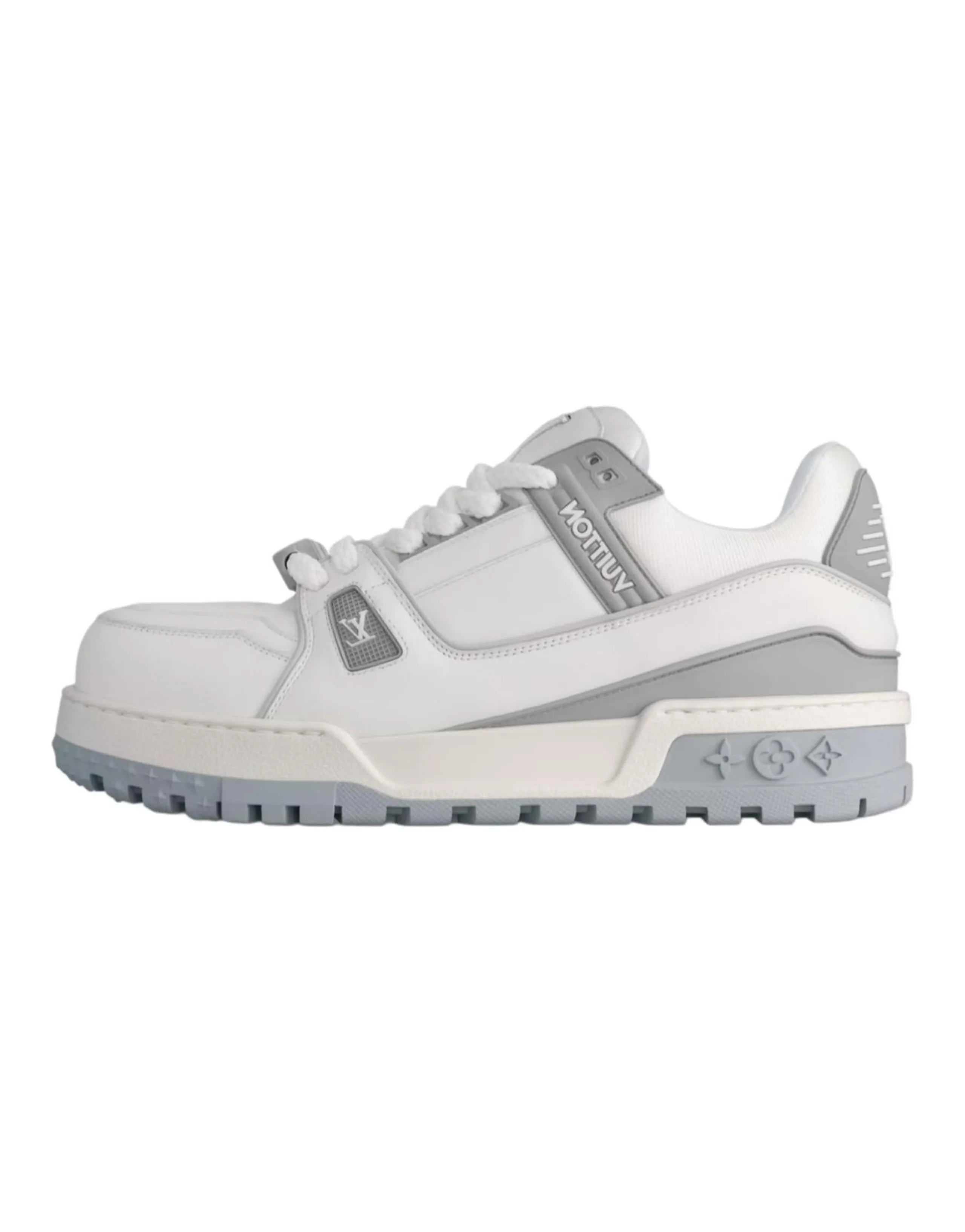 LOUIS VUITTON Trainer Maxi Little Jigglypuff Low Top Skateboard Shoes Unisex White Gray