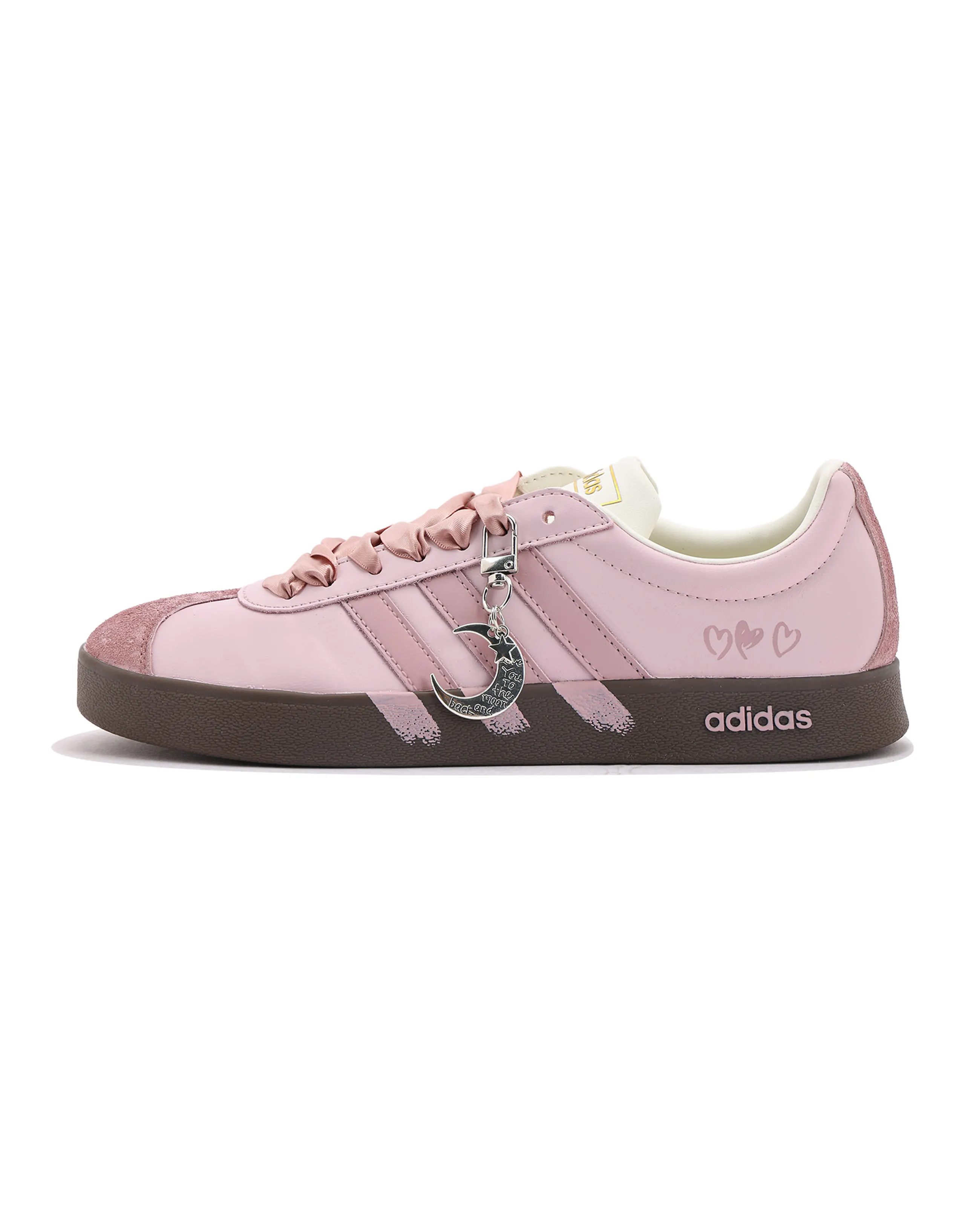 [Custom Sneakers] adidas VL COURT 2.0 Girly Style Versatile Fresh Summer Supportive Wear-Resistant Low-Top Sneakers Unisex Pink