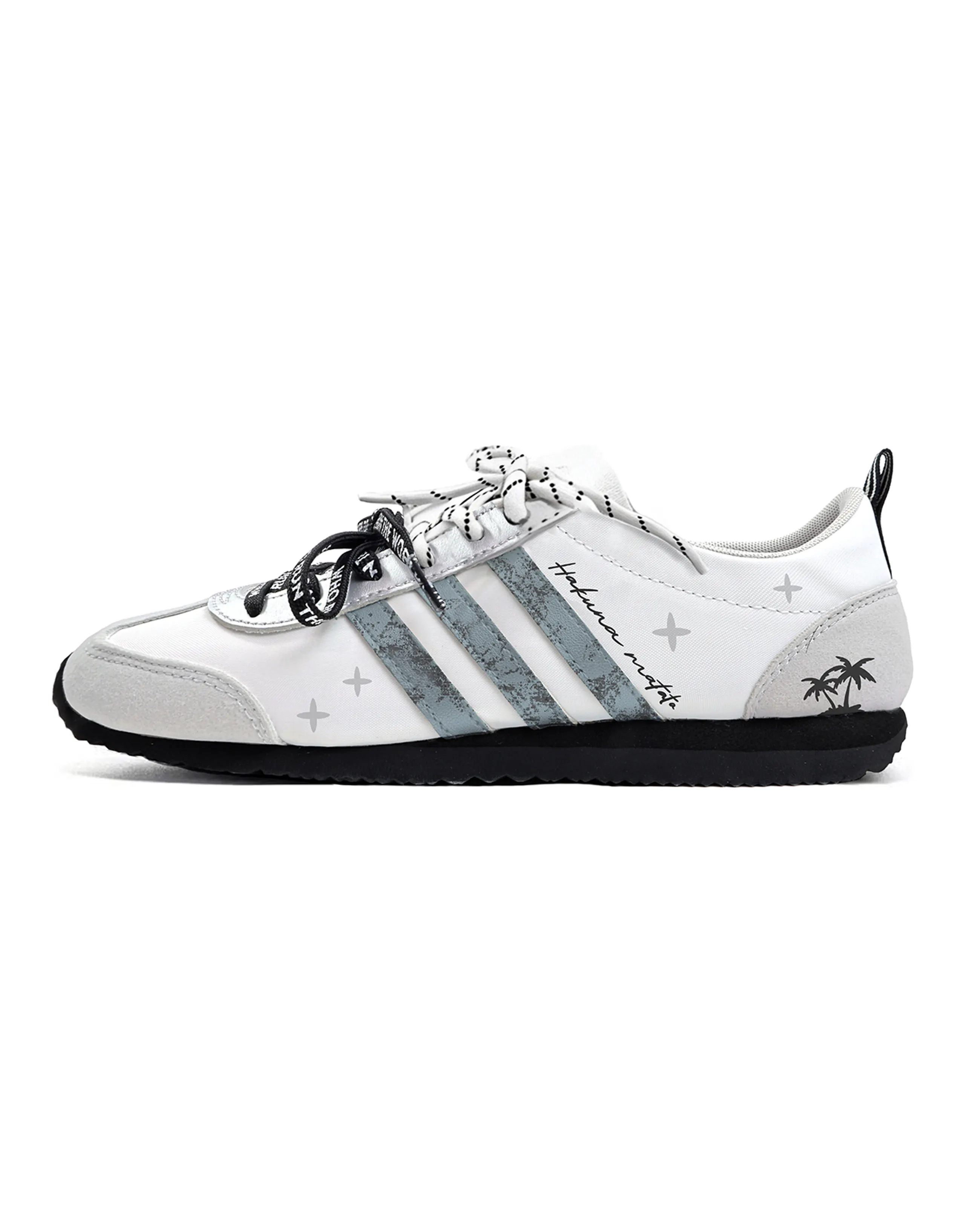 Custom adidas VS JOG 2.0 Coconut Shadow Star Path MONE Made T-Head Shoes Simple Premium Versatile Campus Couple Summer Casual Low-Top German Training Shoes Unisex Black White