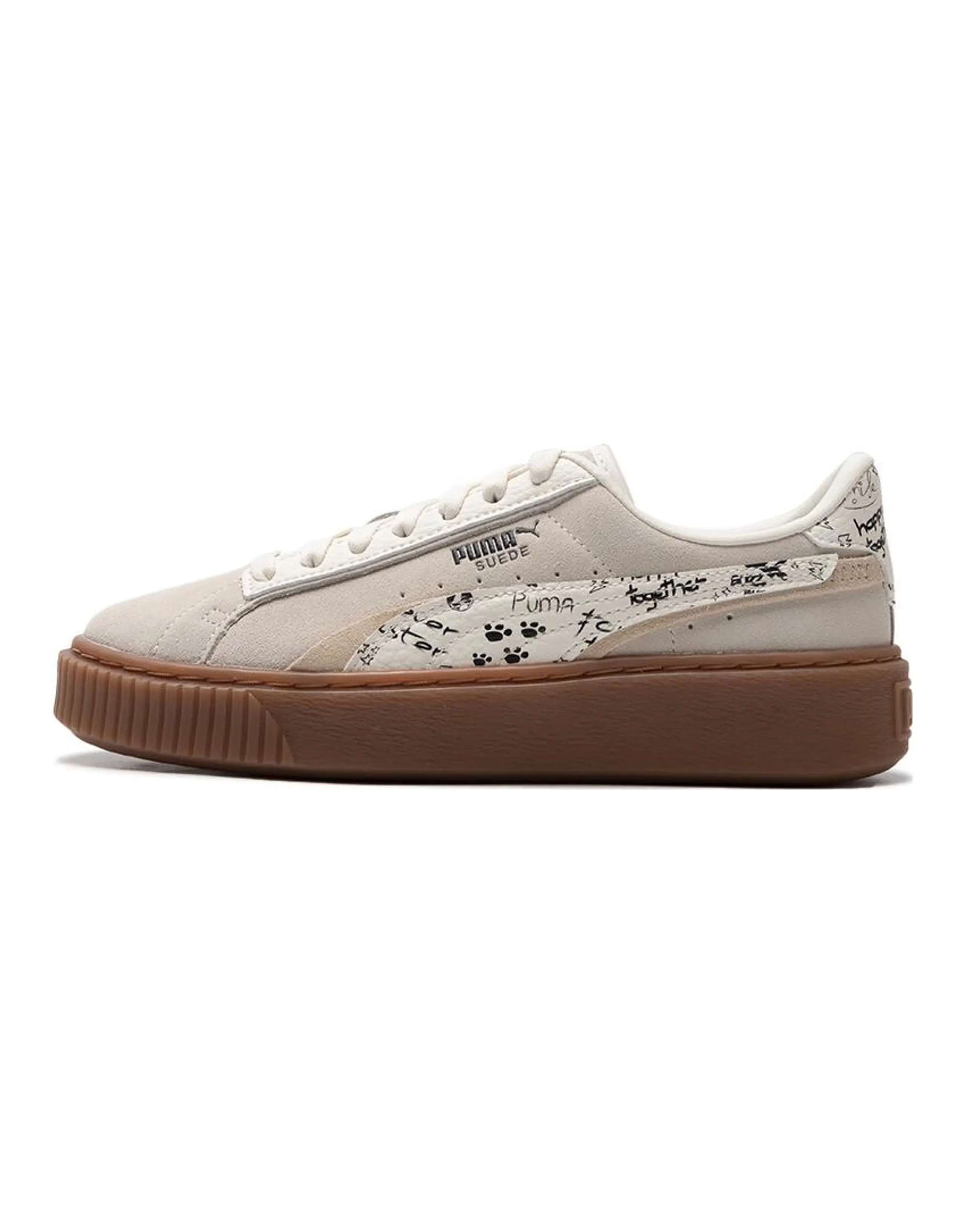 PUMA Suede Platform Draw 'Beige White' Women's
