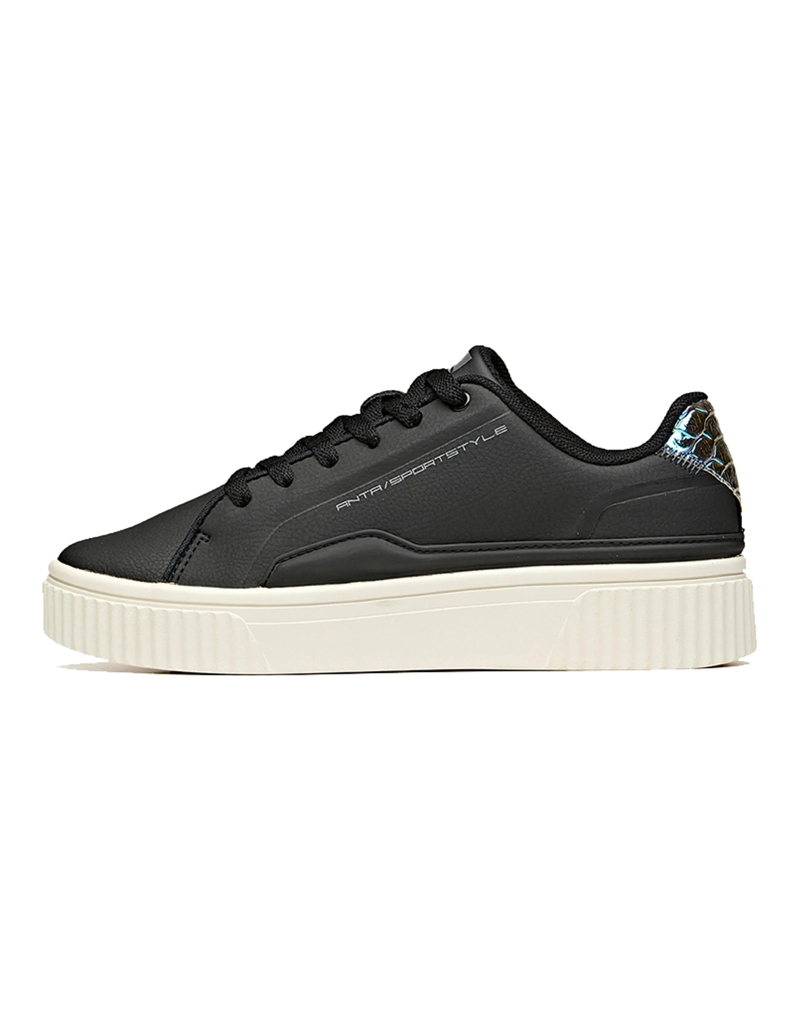 Anta Lifestyle Series Low-Top Skate Shoes Women's Black White