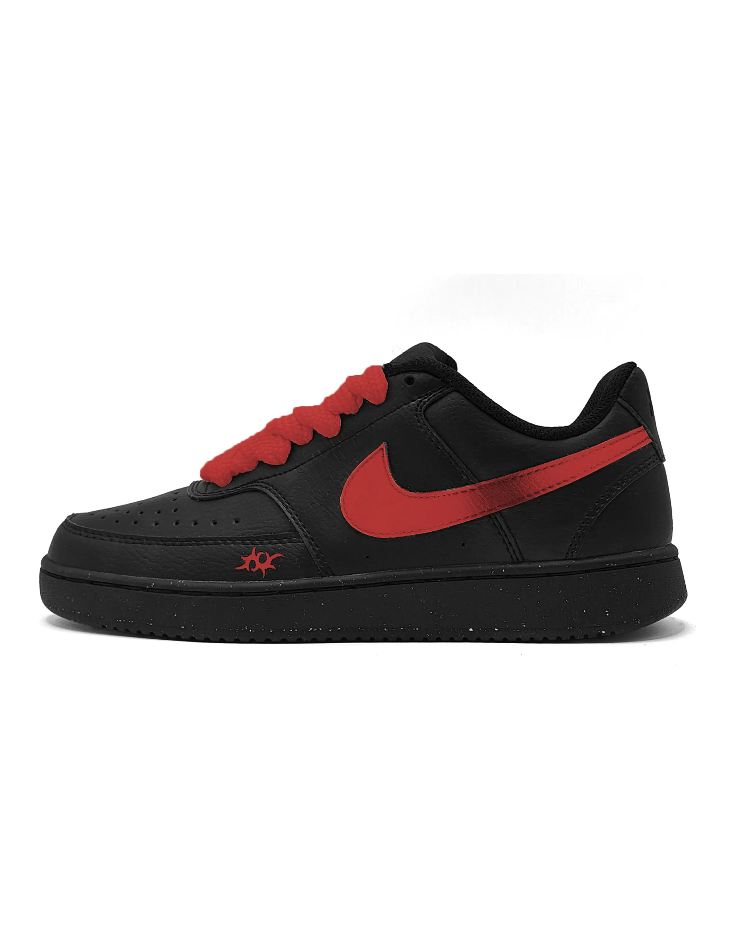 Custom Sneakers Nike Court Vision Low Casual Comfort Versatile Durable Low-Top Skate Shoes Unisex Black