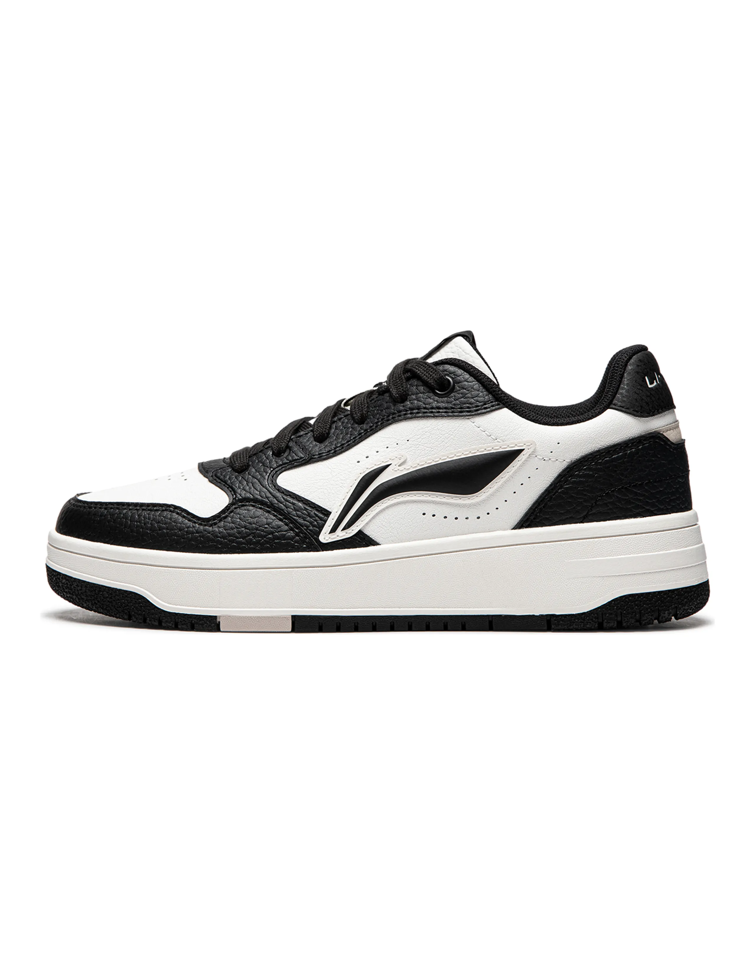 LiNing Tianji Soft Slip Resistant Cushioning Abrasion Resistant Low Top Skateboard Shoes Women's White Black