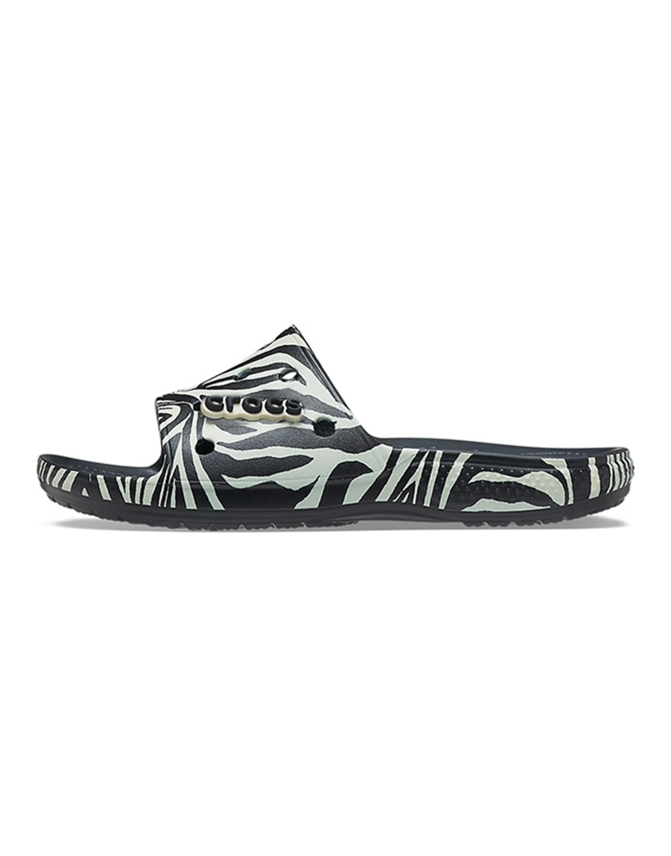 Crocs Casual Fashion Flat Sports Sandals Women's Black Zebra