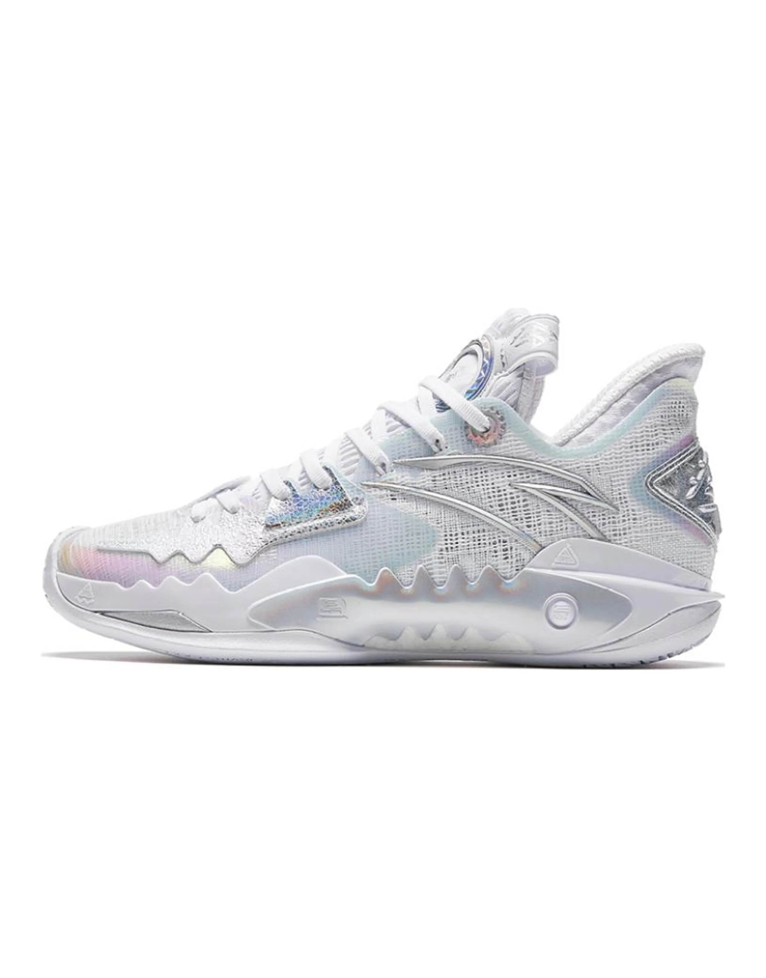 Anta Shock Wave 5 Inheritance Anti-Slip Wear-Resistant Low-Top Basketball Shoes Women's Gray Silver