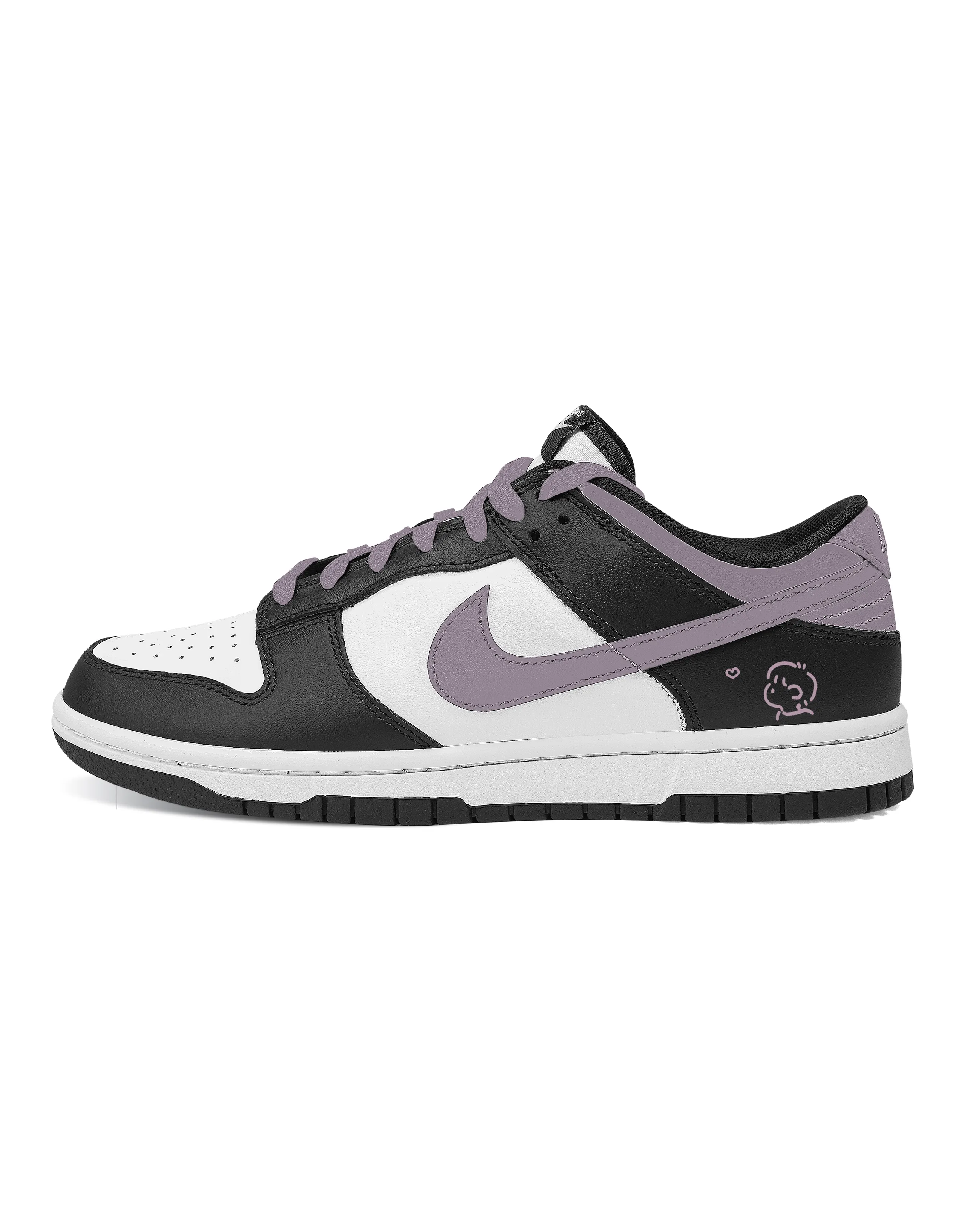 Custom Sneakers Nike Dunk Love Declaration Couple Graffiti Simple Romantic Versatile Wear-Resistant Low-Top Skate Shoes Unisex Black