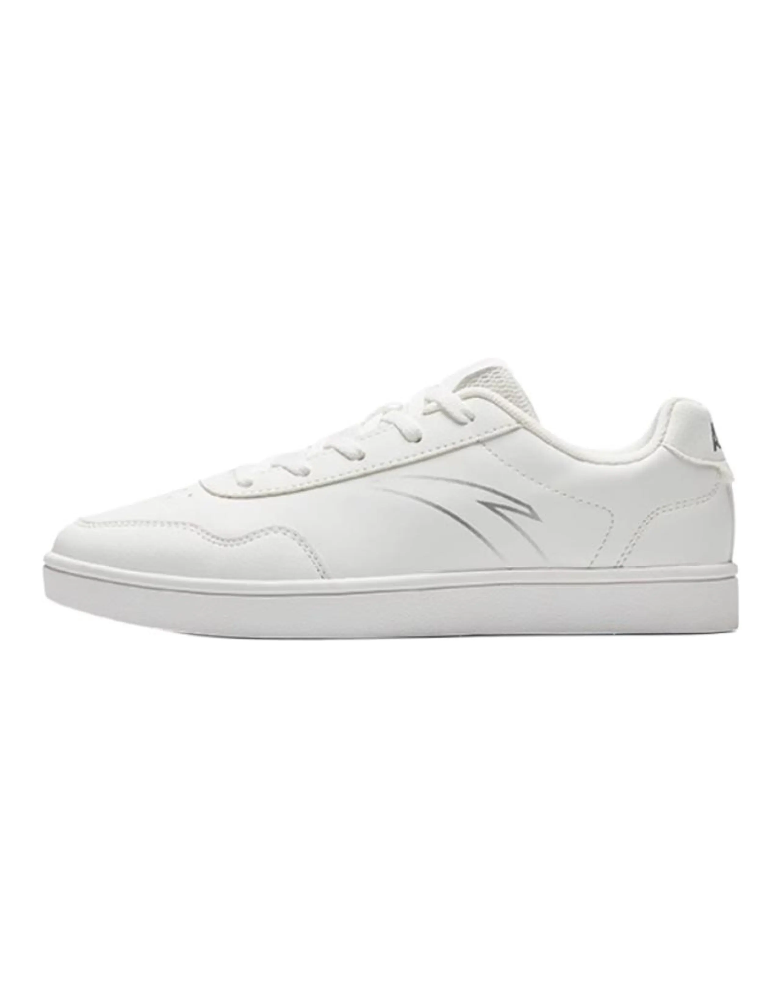 Anta Lifestyle Series Fashion Versatile Waterproof Lightweight Breathable Low-Top Skate Shoes Women's Silver White