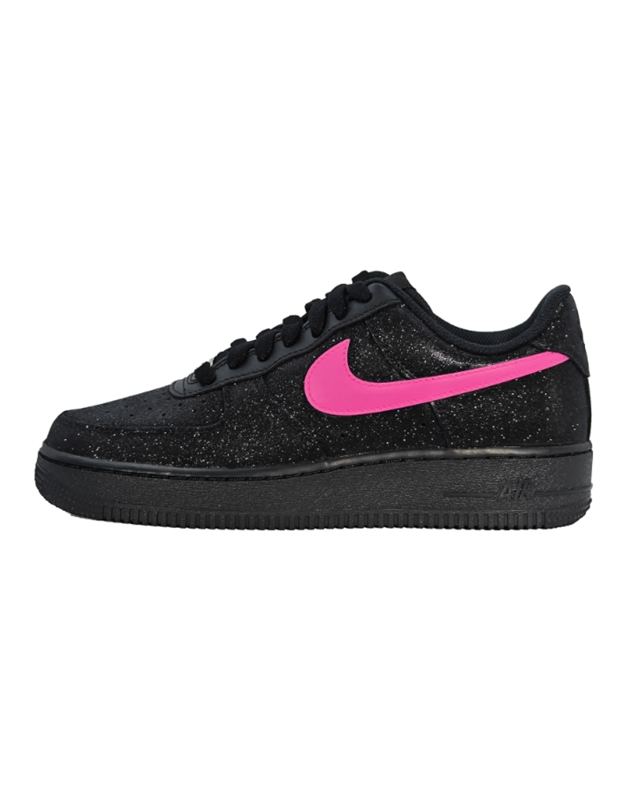 Nike Air Force 1 Low-Top Skateboard Shoes Men's Black Pink