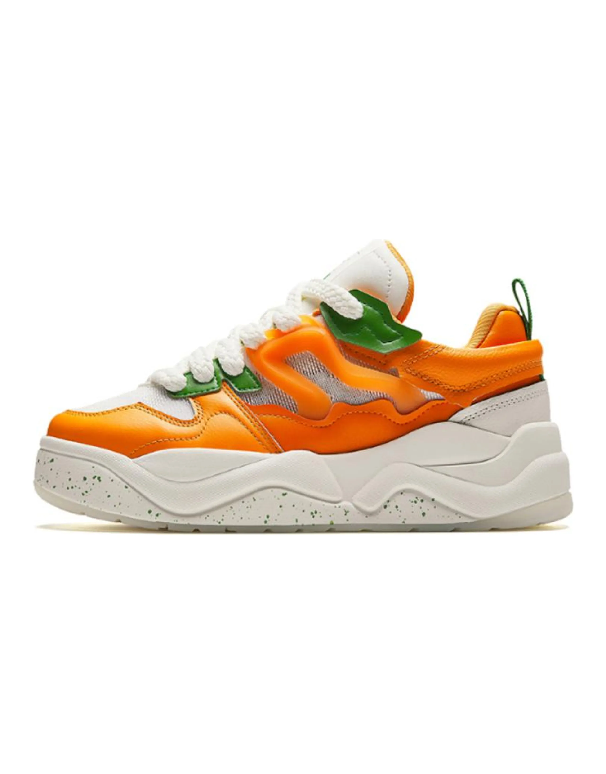 Anta Anti-Slip And Wear-Resistant Height Increasing Low-Top Skateboard Shoes Men's Orange
