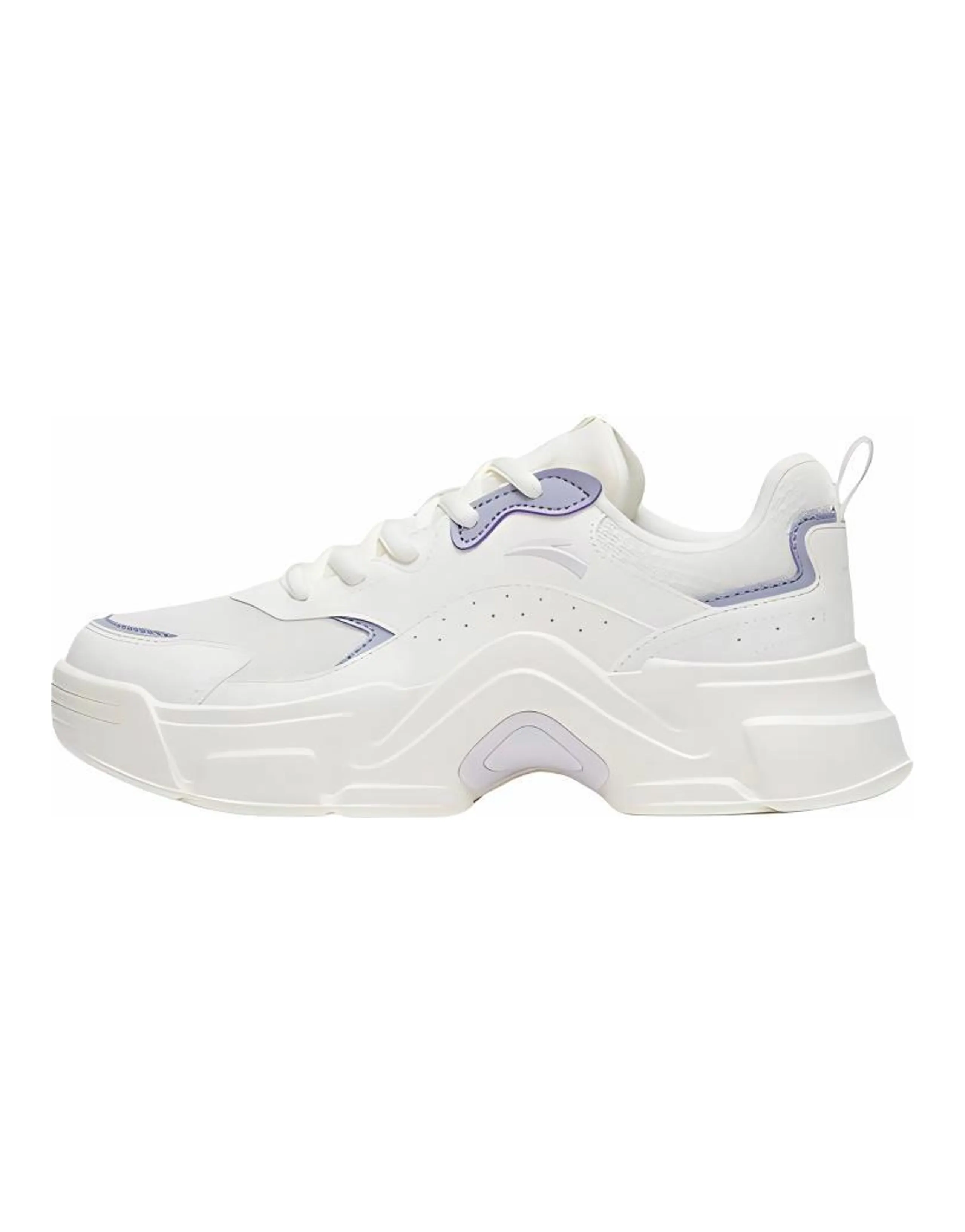 Anta Cushioned Slip-Resistant Low-Top Athletic Shoes Women's White Purple