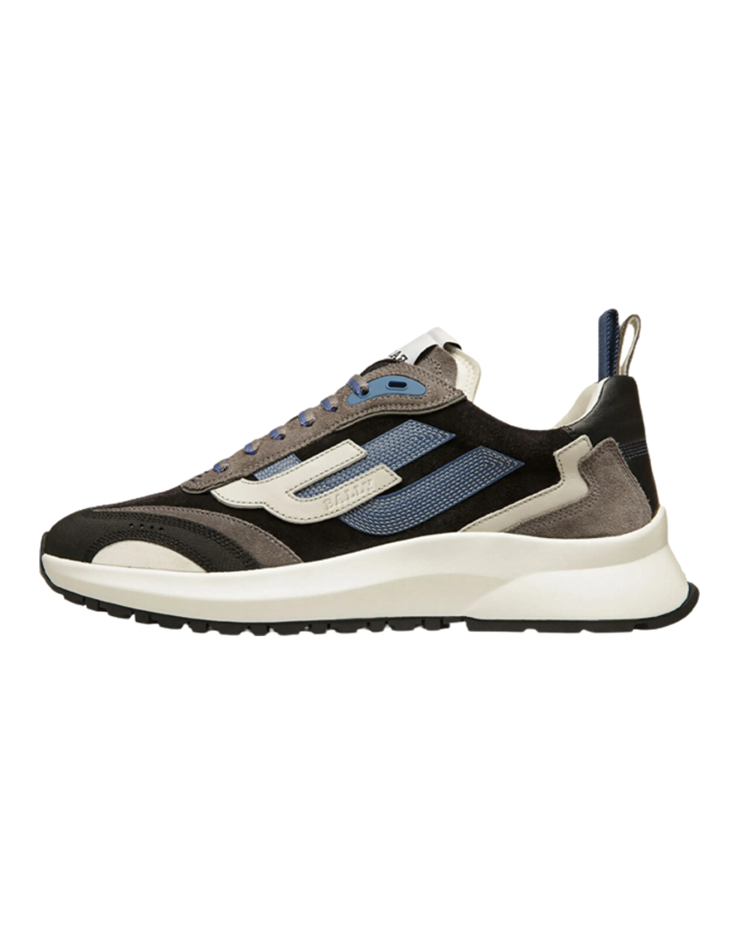 BALLY Slip-Resistant Low-Top Casual Shoes Men's Gray Black Blue