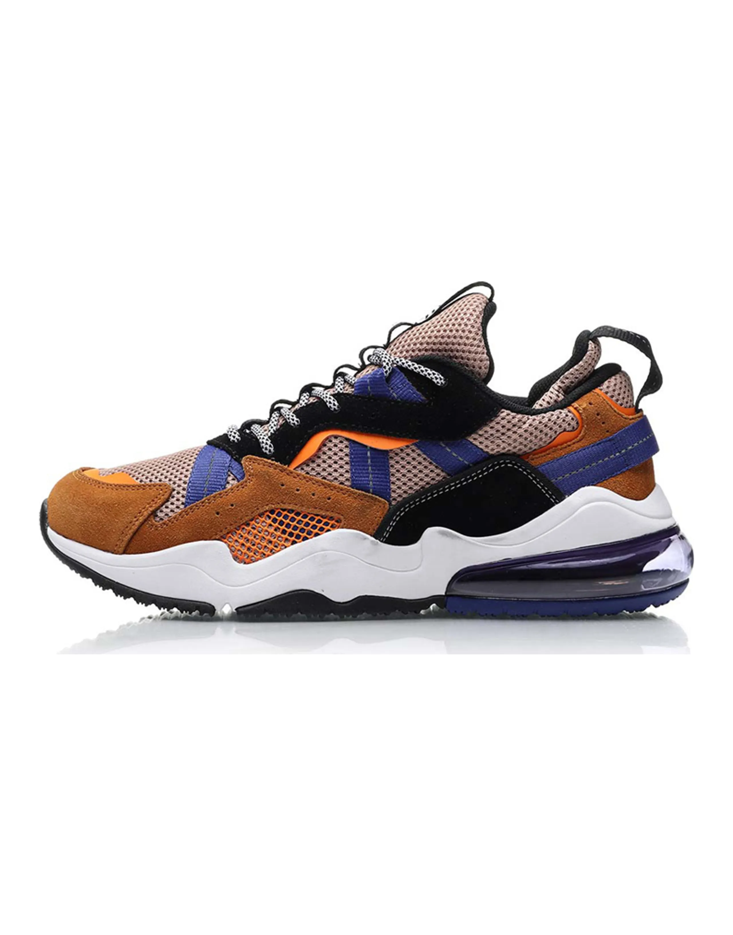 LiNing CF Cushioned Slip-Resistant Low-Top Casual Shoes Men's Yellow Blue