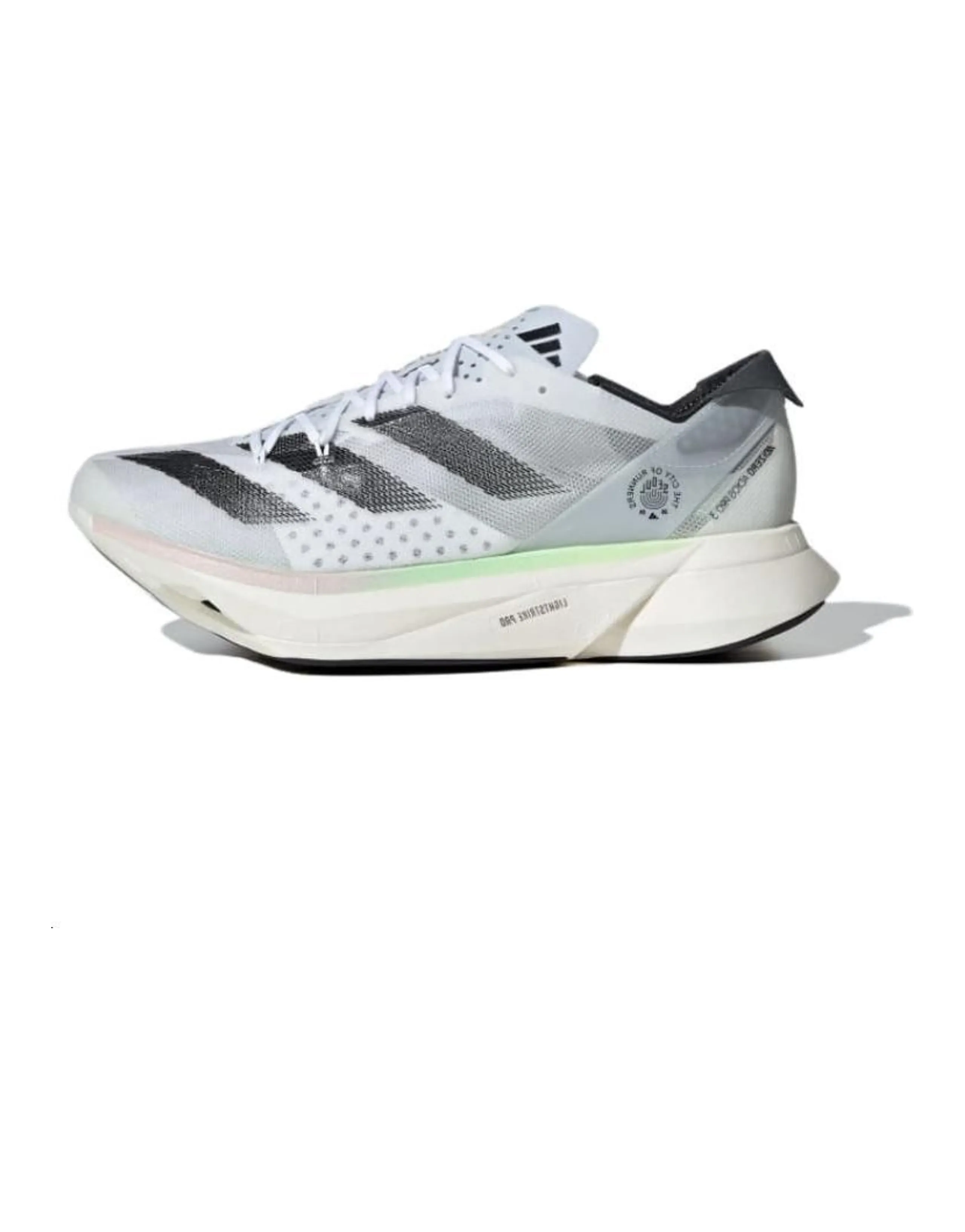 Adidas Adizero Adios Pro 3 Cushioned Slip Resistant Low Top Casual Running Shoes Men's Gray