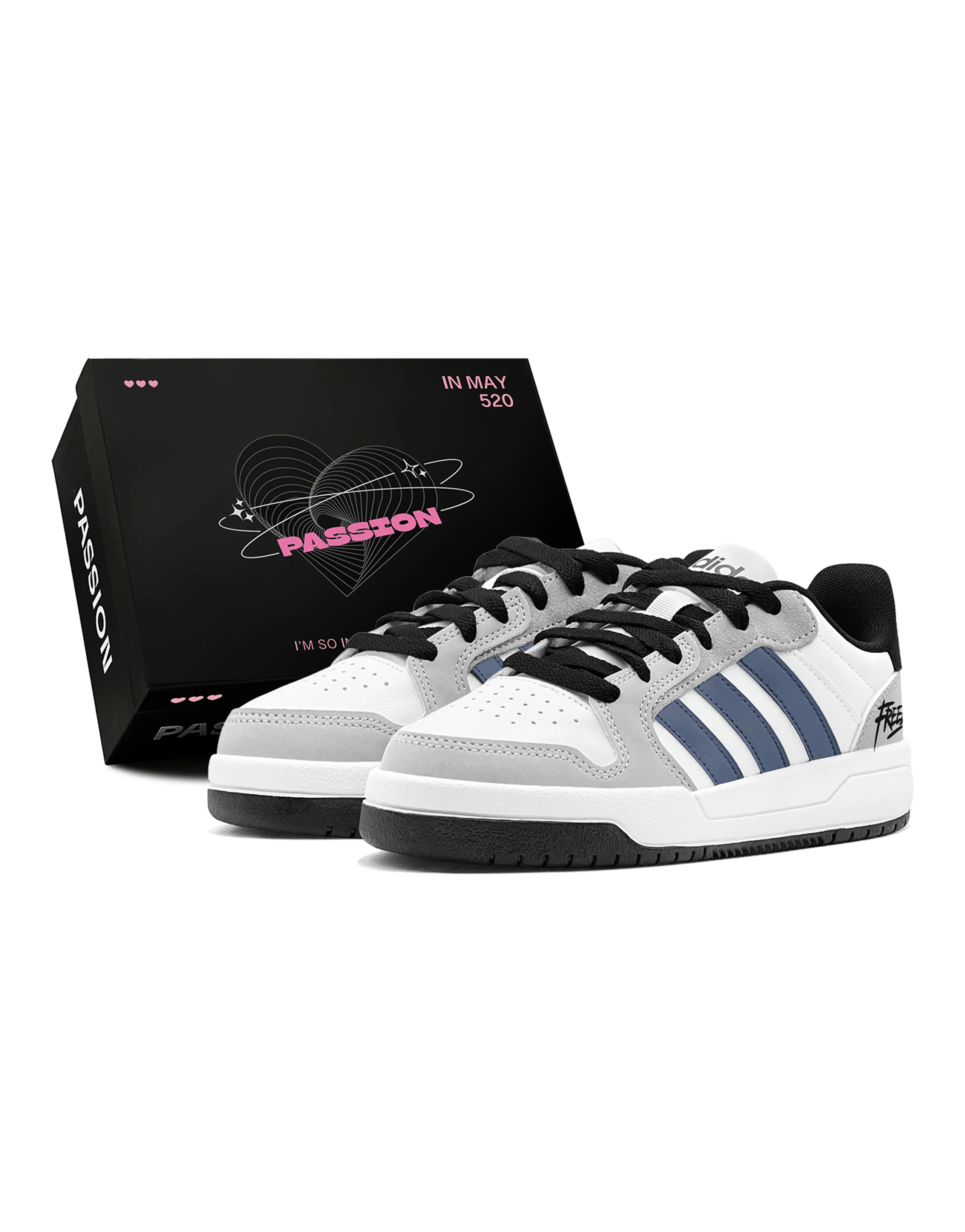 adidas ENTRAP Spring Refresh Blue Tone Campus Style Cool Versatile Fashion Special Gift Box Low-Top Skate Shoes Unisex Blue Gray