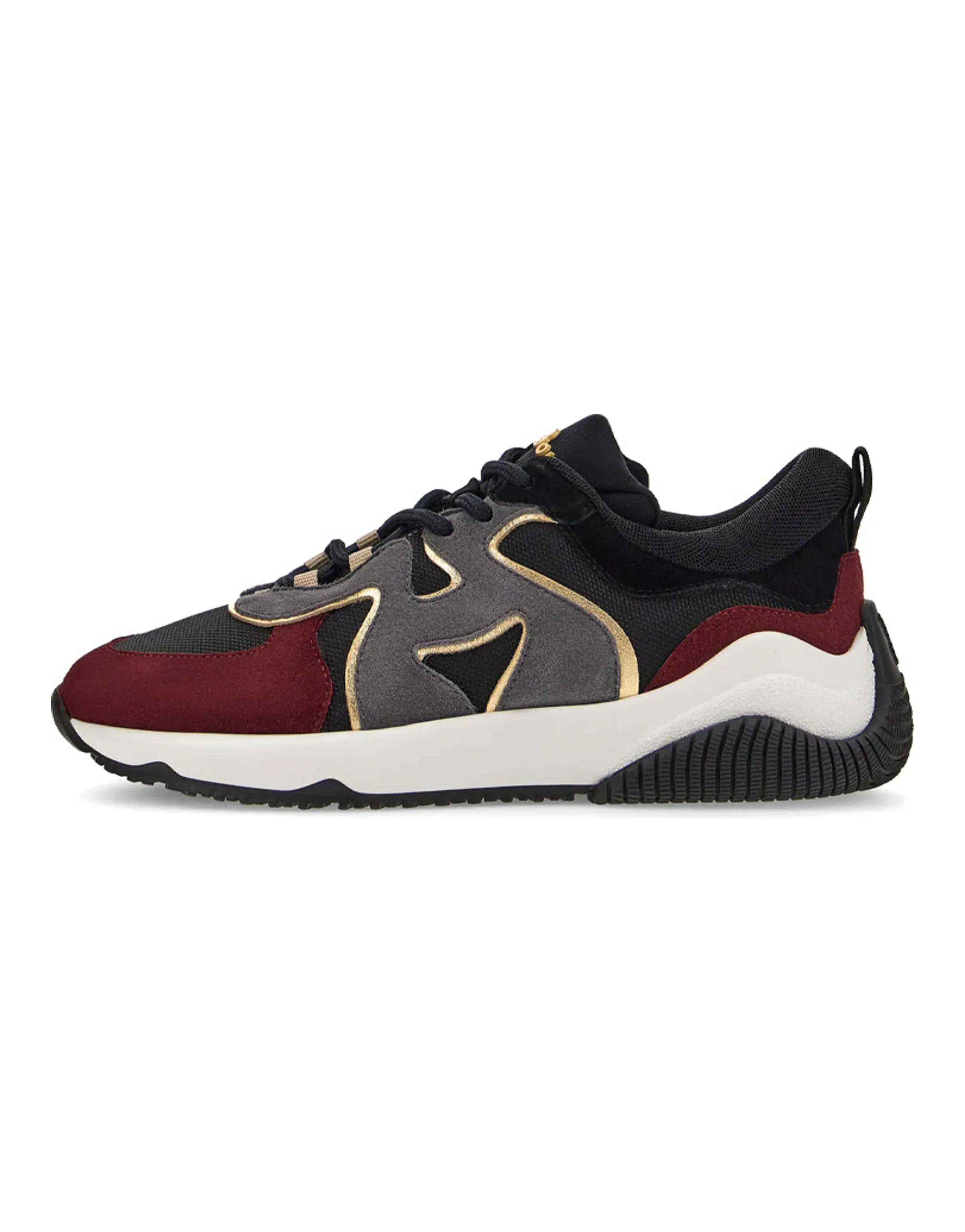 HOGAN H597 Casual Shoes Women's Low-Top Black Gray Red