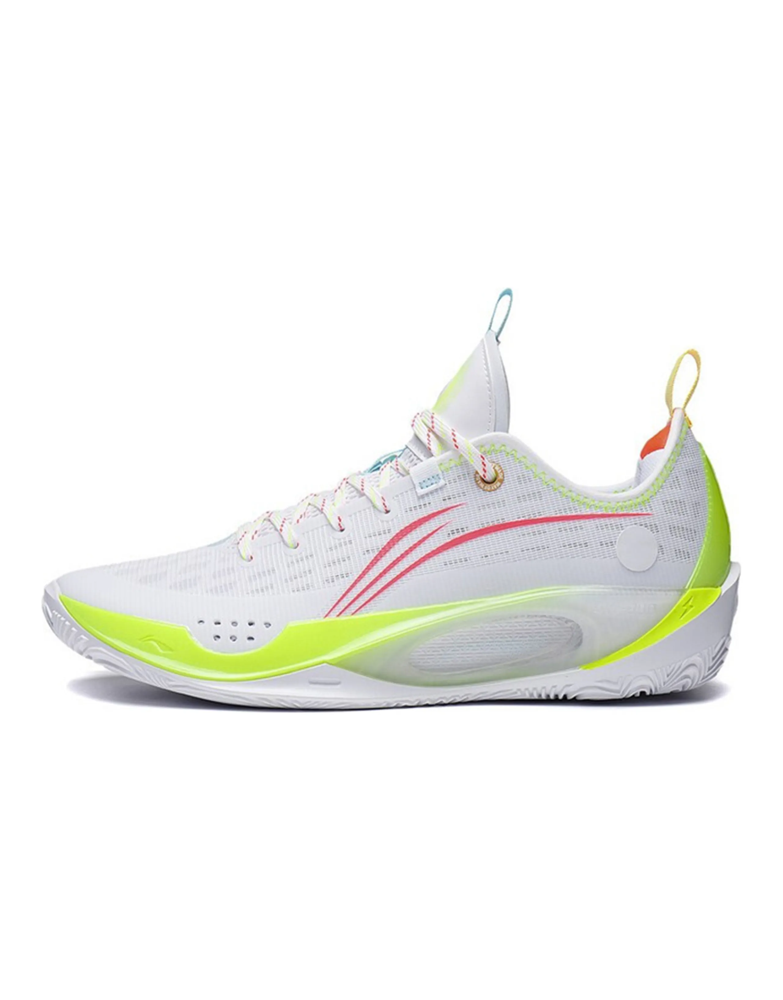 LINING Wade 808 2 Basketball Shoes Men Low Top Standard White/Neon Fruit Red