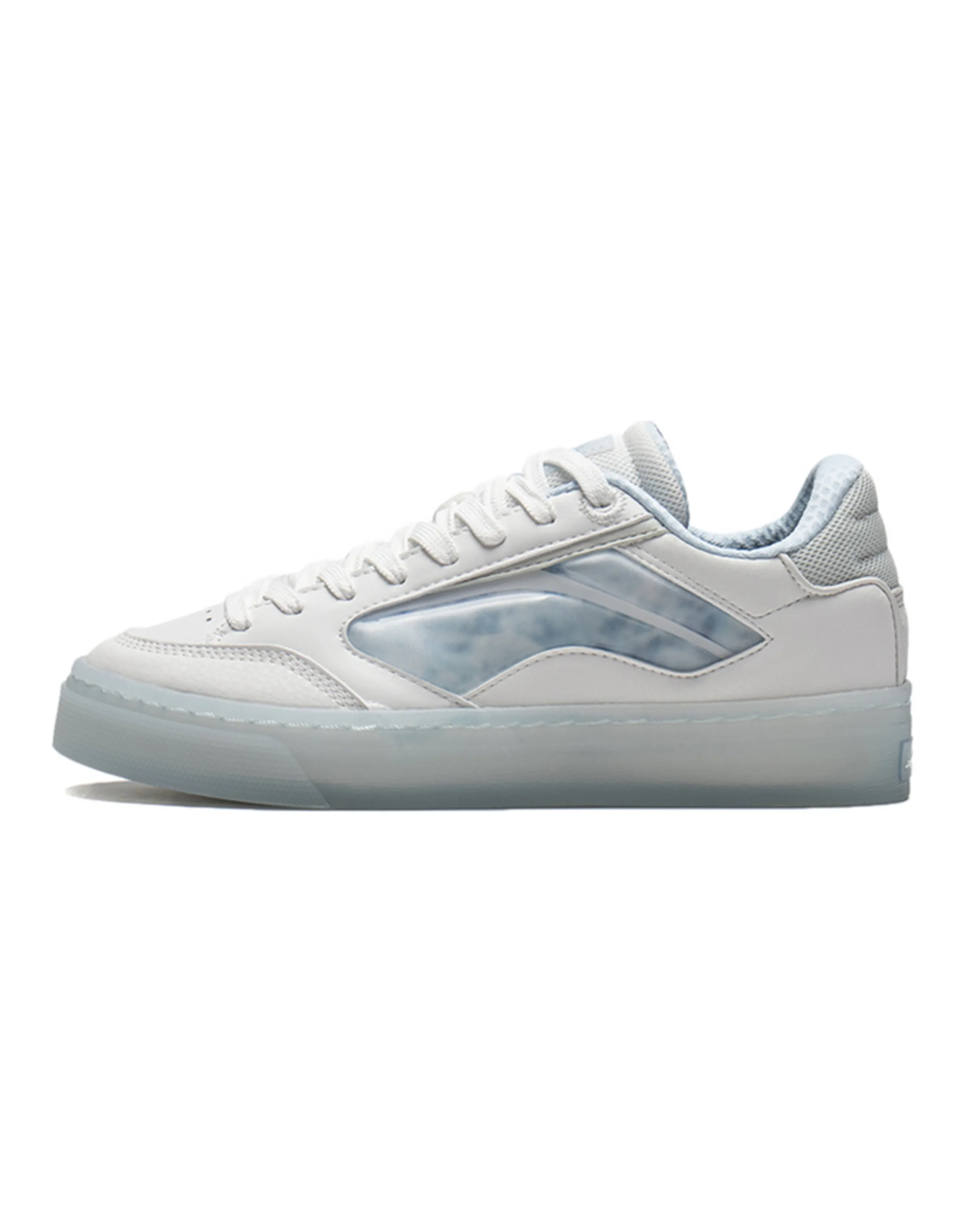 LiNing Wave Low Anti-Slip And Wear-Resistant Lightweight Low-Top Skateboard Shoes Women's Frost White