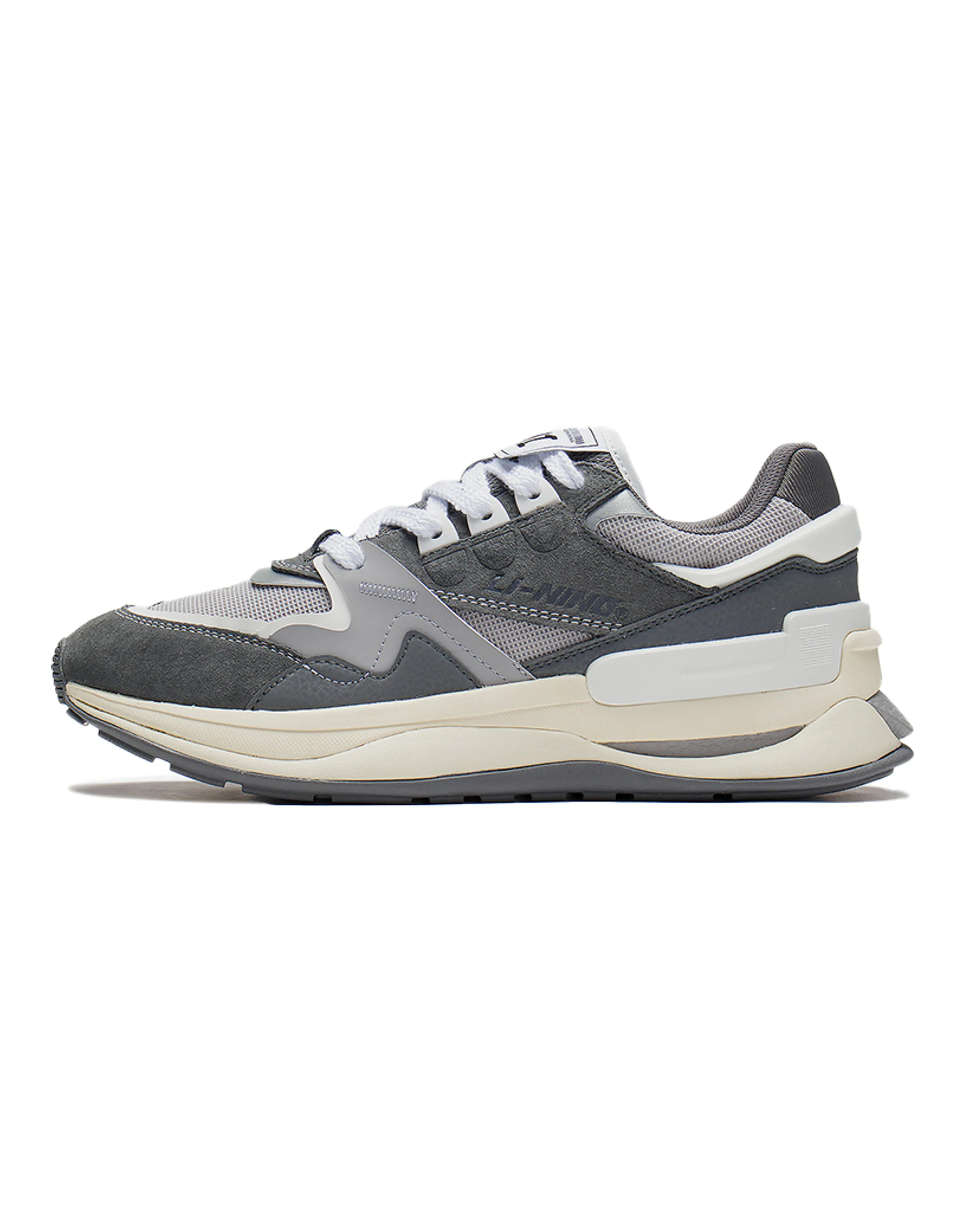 LiNing 001 Innocence V2 V2 Cushioned Slip-Resistant Abrasion-Resistant Low-Top Sports Casual Shoes Gray