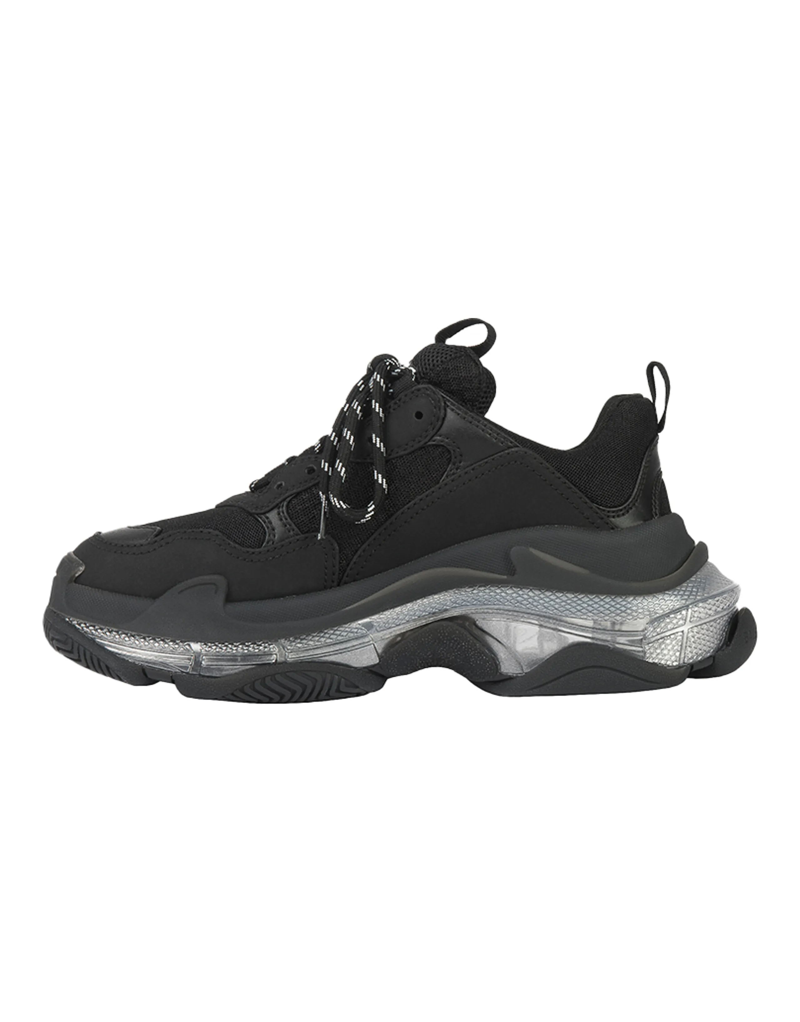 Balenciaga Triple S Clear Sole Black Ivory Women's