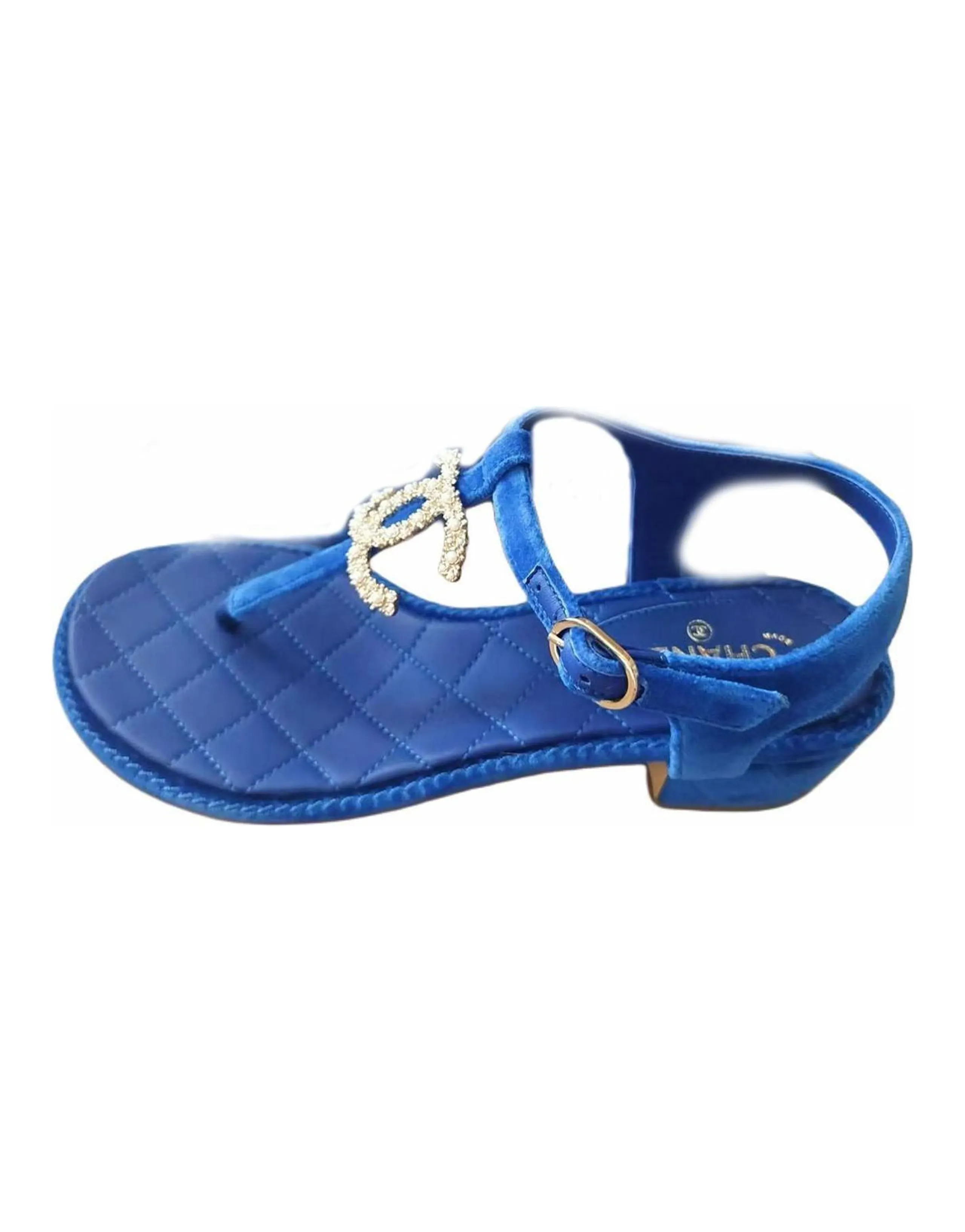 CHANEL 22A Early Autumn Strap Sandals Women's Blue