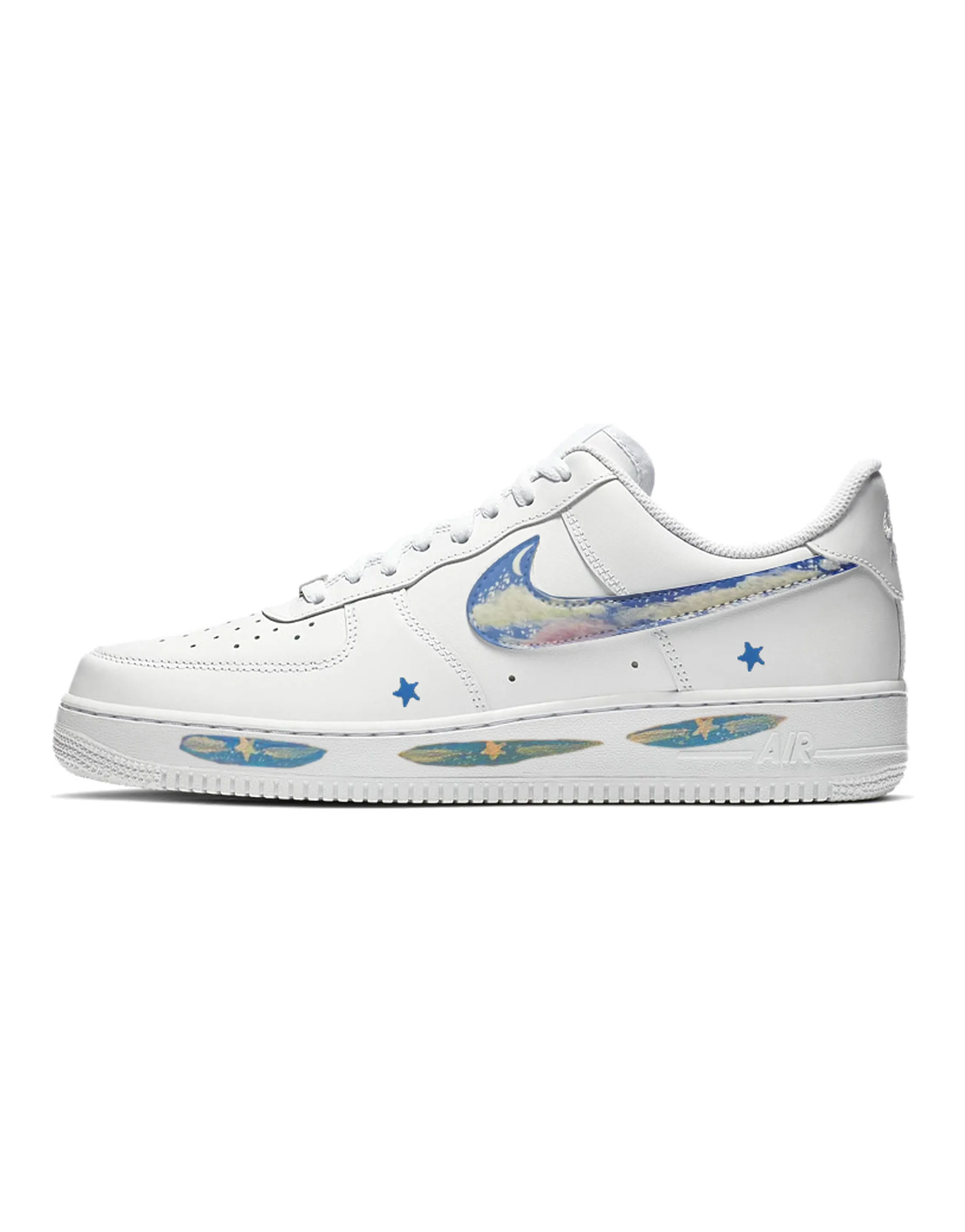Nike Air Force 1 Skateboard Shoes Men Low-Top Blue/White