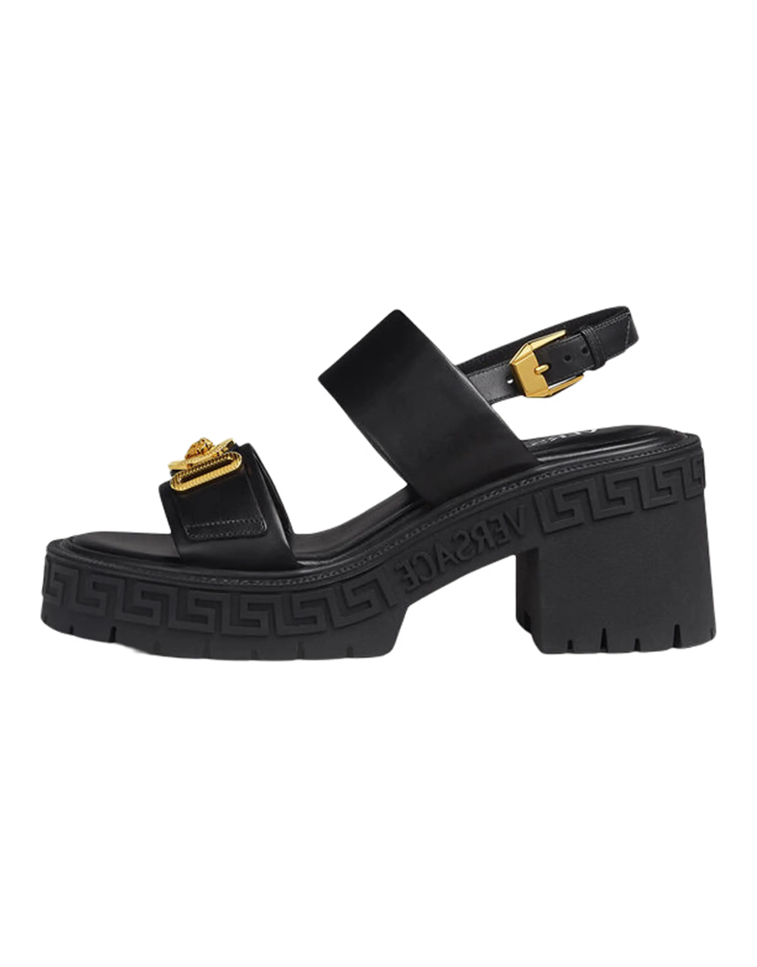 VERSACE MEDUSA BIGGIE Series Fashion Sandal Women's Black