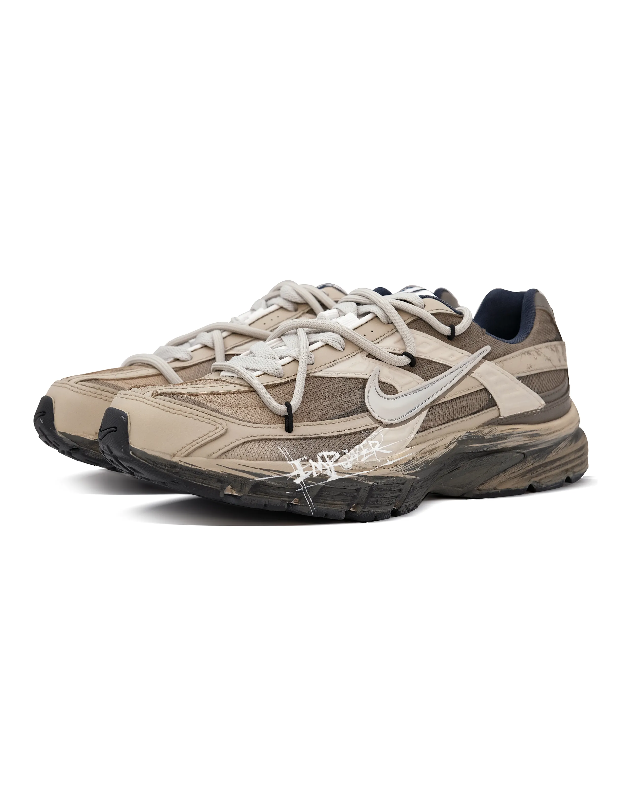 Custom Sneakers Nike Initiator Shark Old Prayer Graffiti Tech-Wear Vintage Retro Trendy Durable Classic Versatile Running Shoes Men's