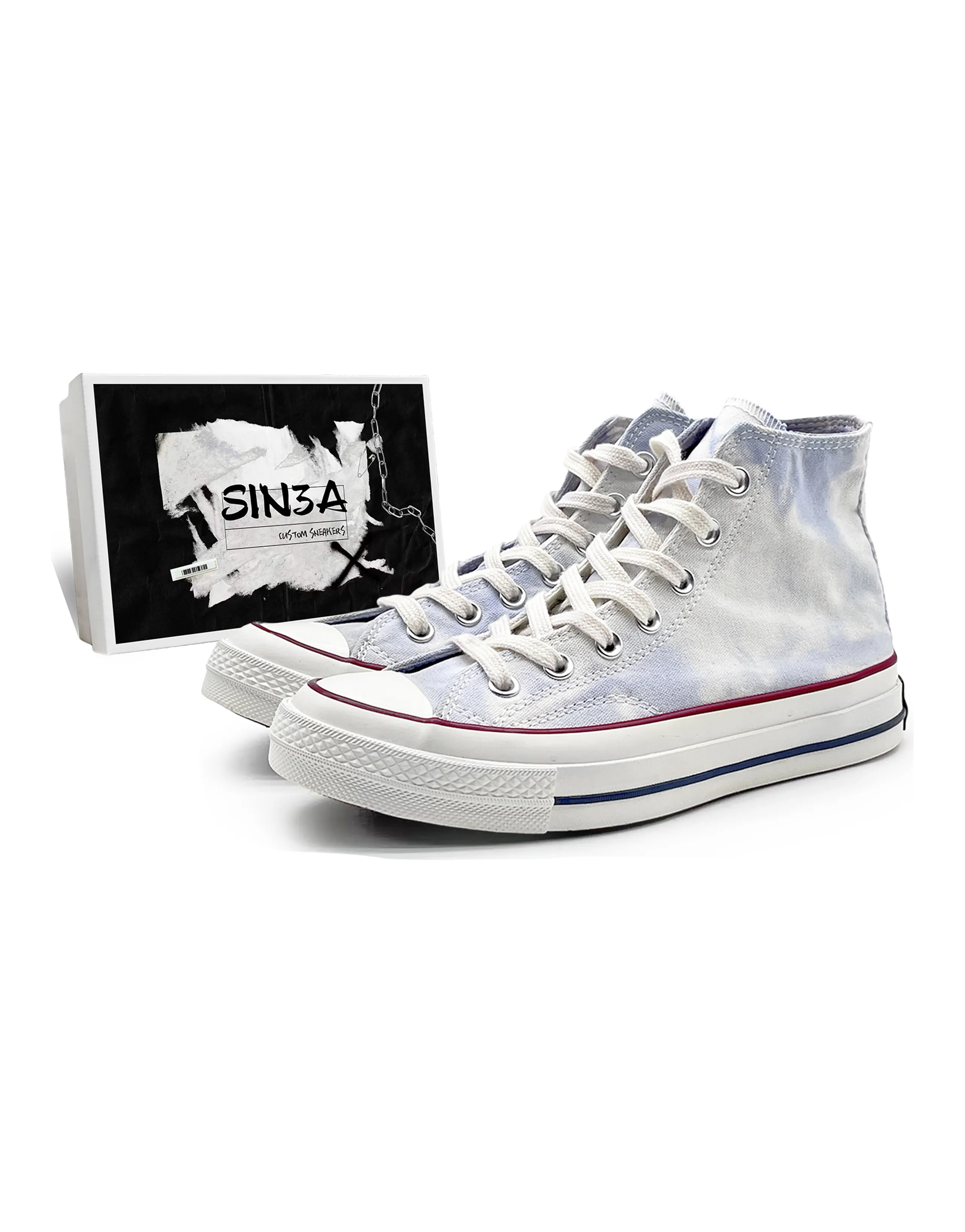 Converse 1970s Chuck Taylor Anti Slip Wear Resistant High Top Canvas Shoes Unisex White Blue