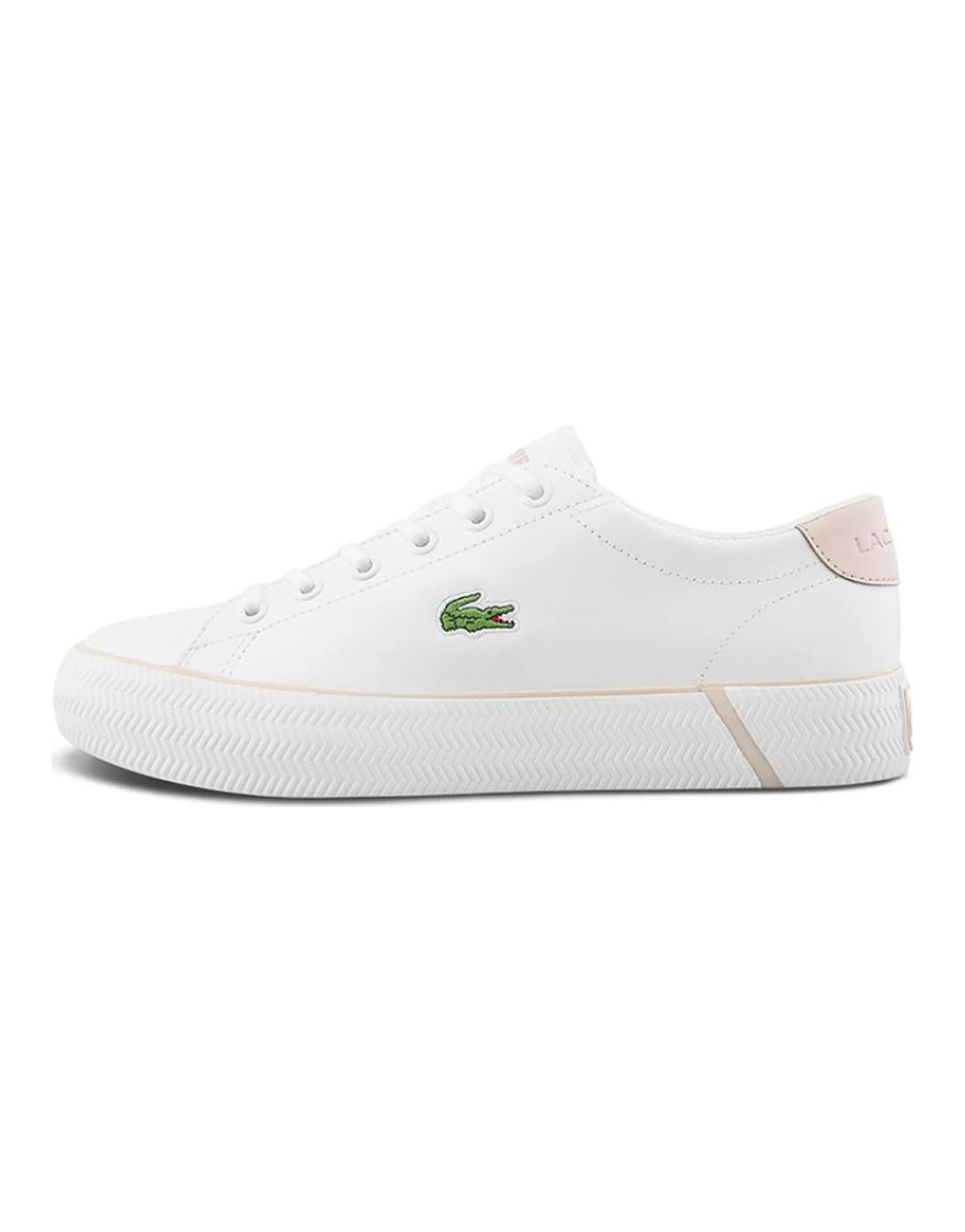 LACOSTE Skateboard Shoes Women's Low-Top White Pink
